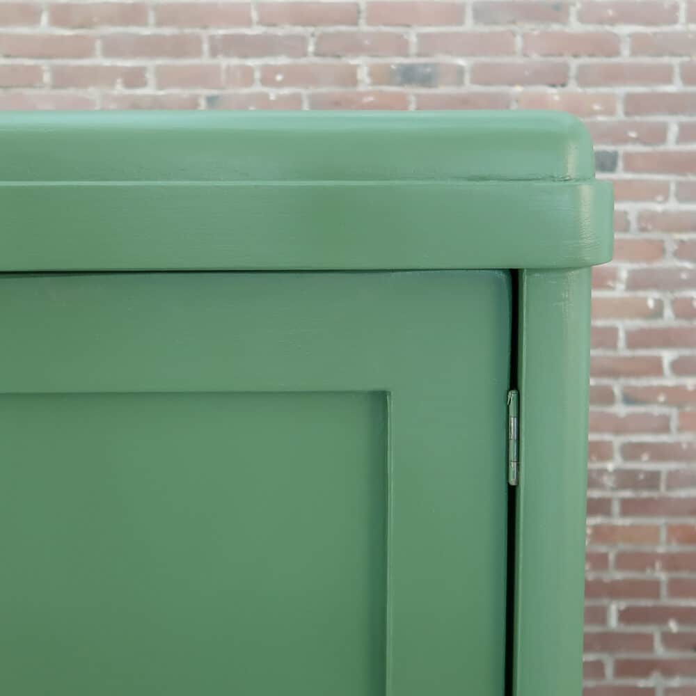 Brocante groene linnenkast - Afbeelding 3