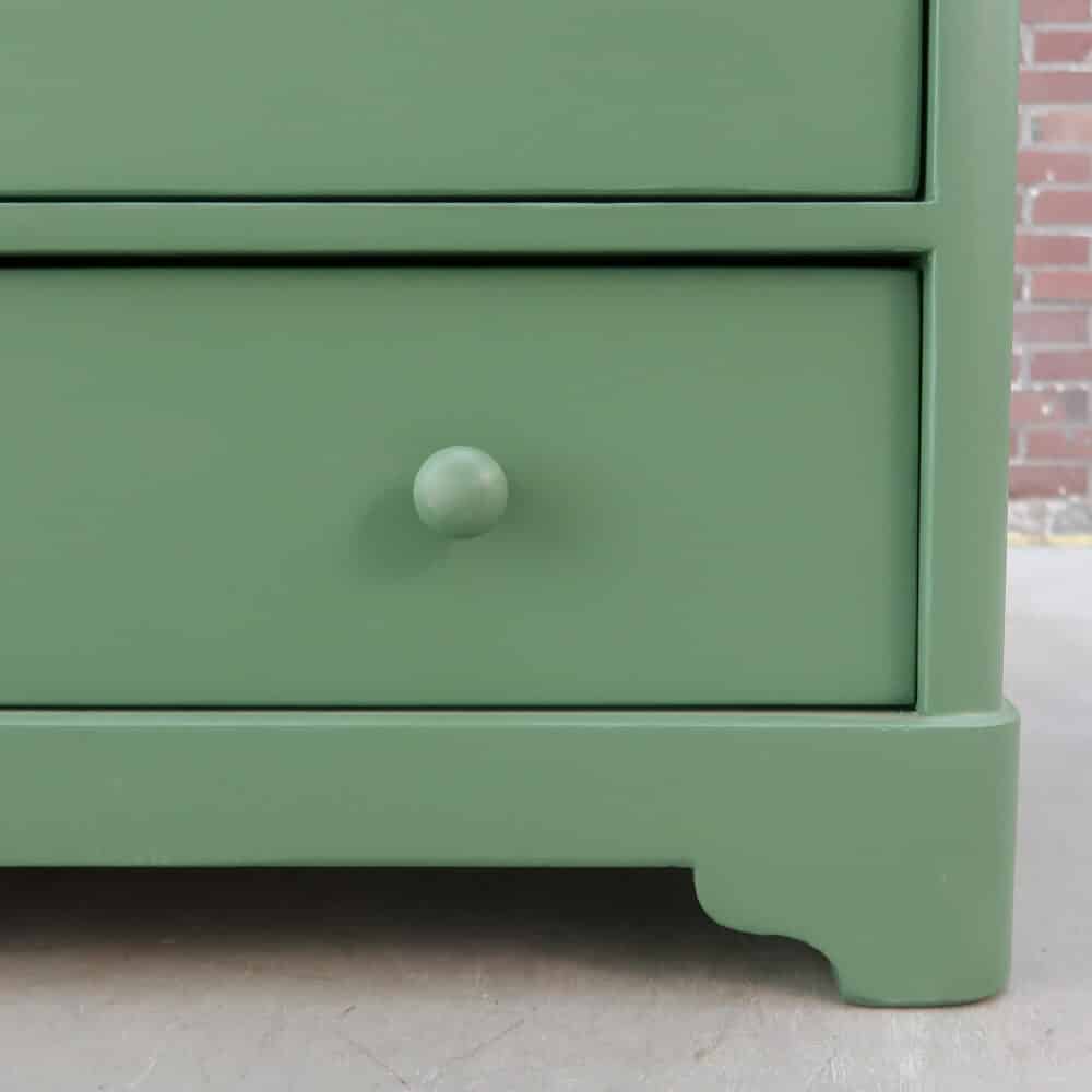 Brocante groene linnenkast - Afbeelding 6
