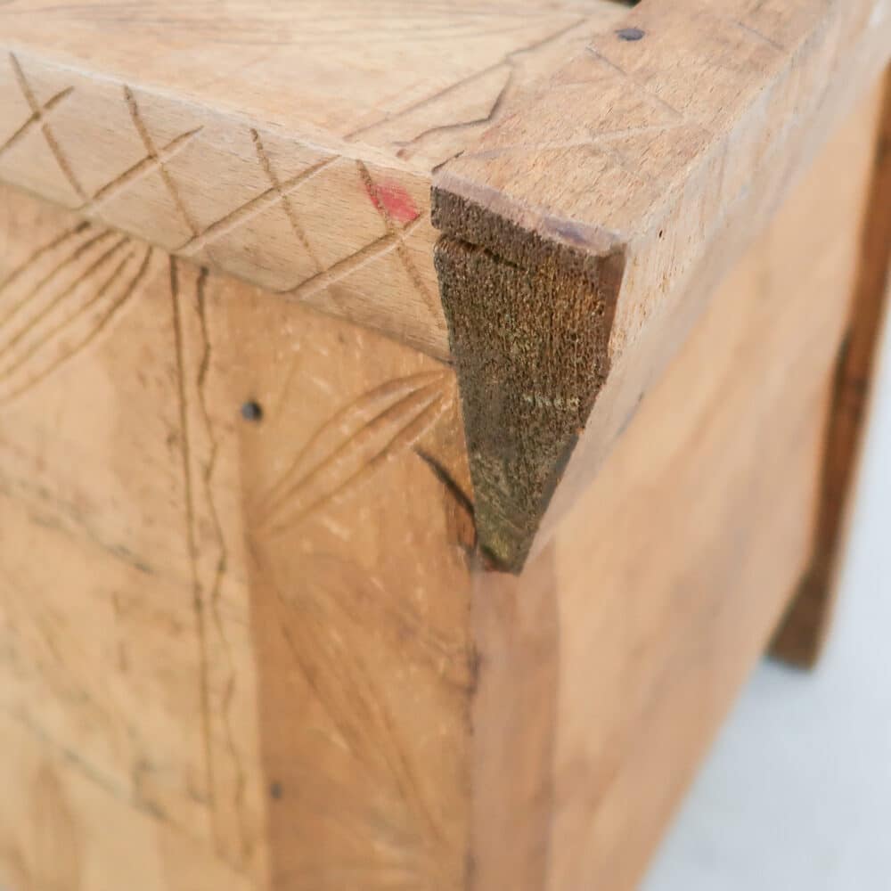 Antieke houten kist - Afbeelding 7