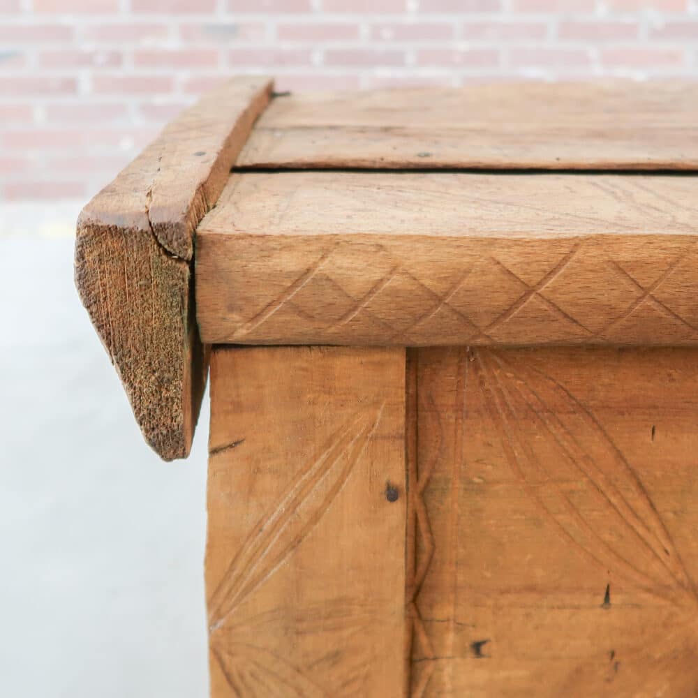 Antieke houten kist - Afbeelding 8