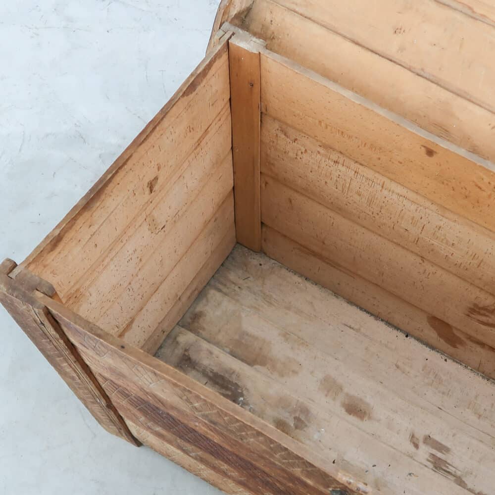 Antieke houten kist - Afbeelding 3