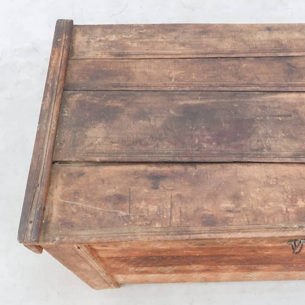 Antieke houten kist - Afbeelding 6