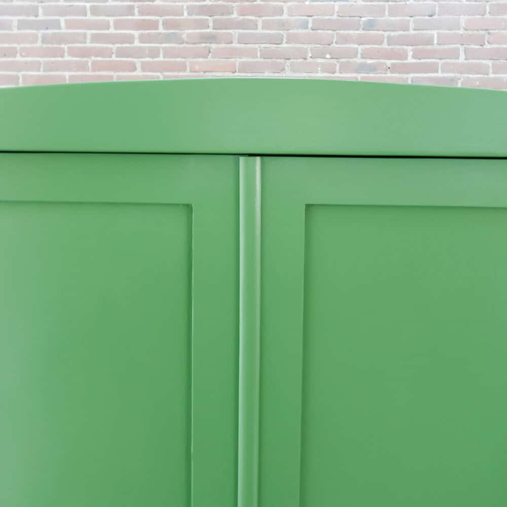 Brocante groene linnenkast - Afbeelding 3
