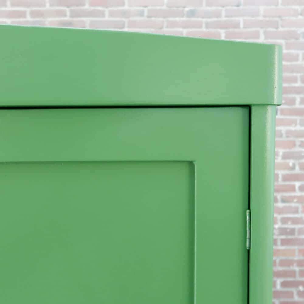 Brocante groene linnenkast - Afbeelding 4