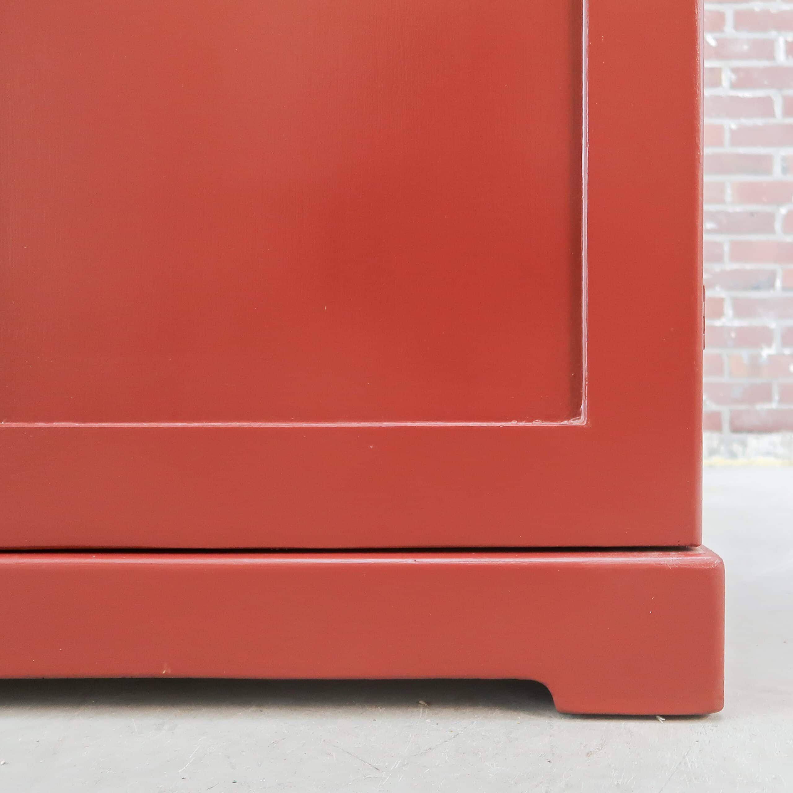 Brocante rode linnenkast – Bild 6