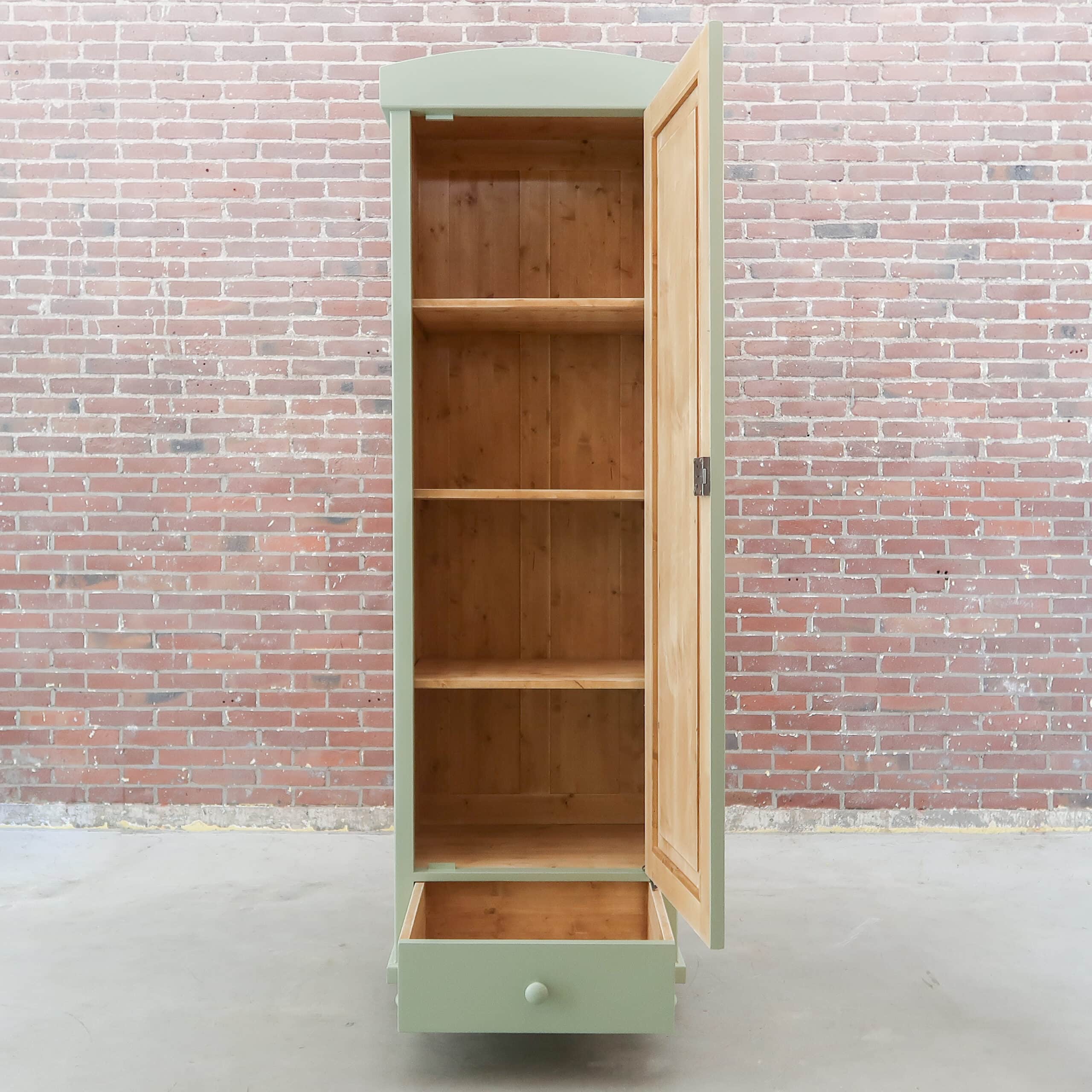 Groene eendeurs linnenkast - Afbeelding 2