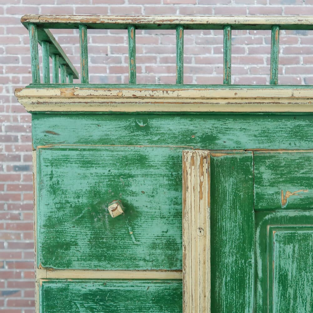 Antieke groene kast - Afbeelding 7