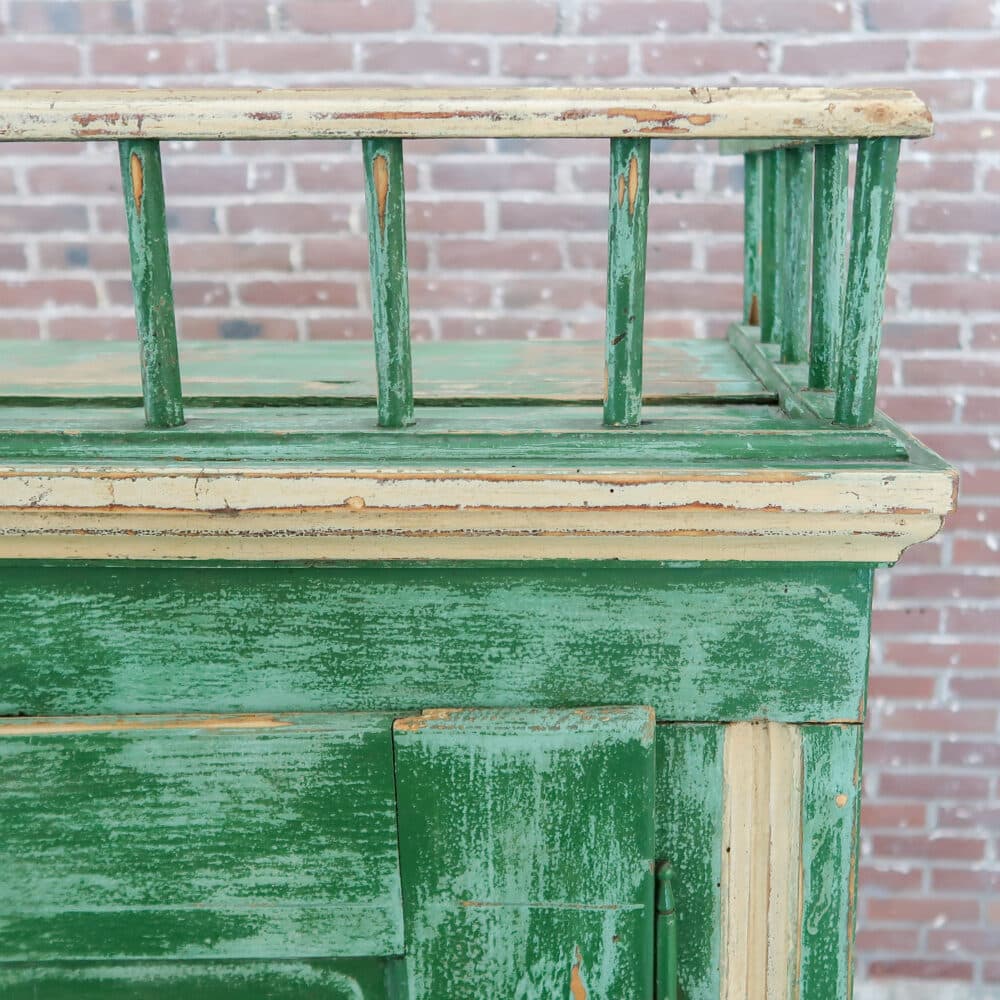 Antieke groene kast - Afbeelding 5