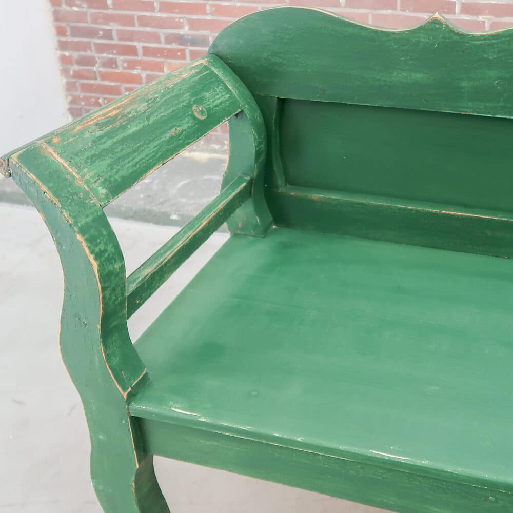 Brocante groene bank - Afbeelding 6