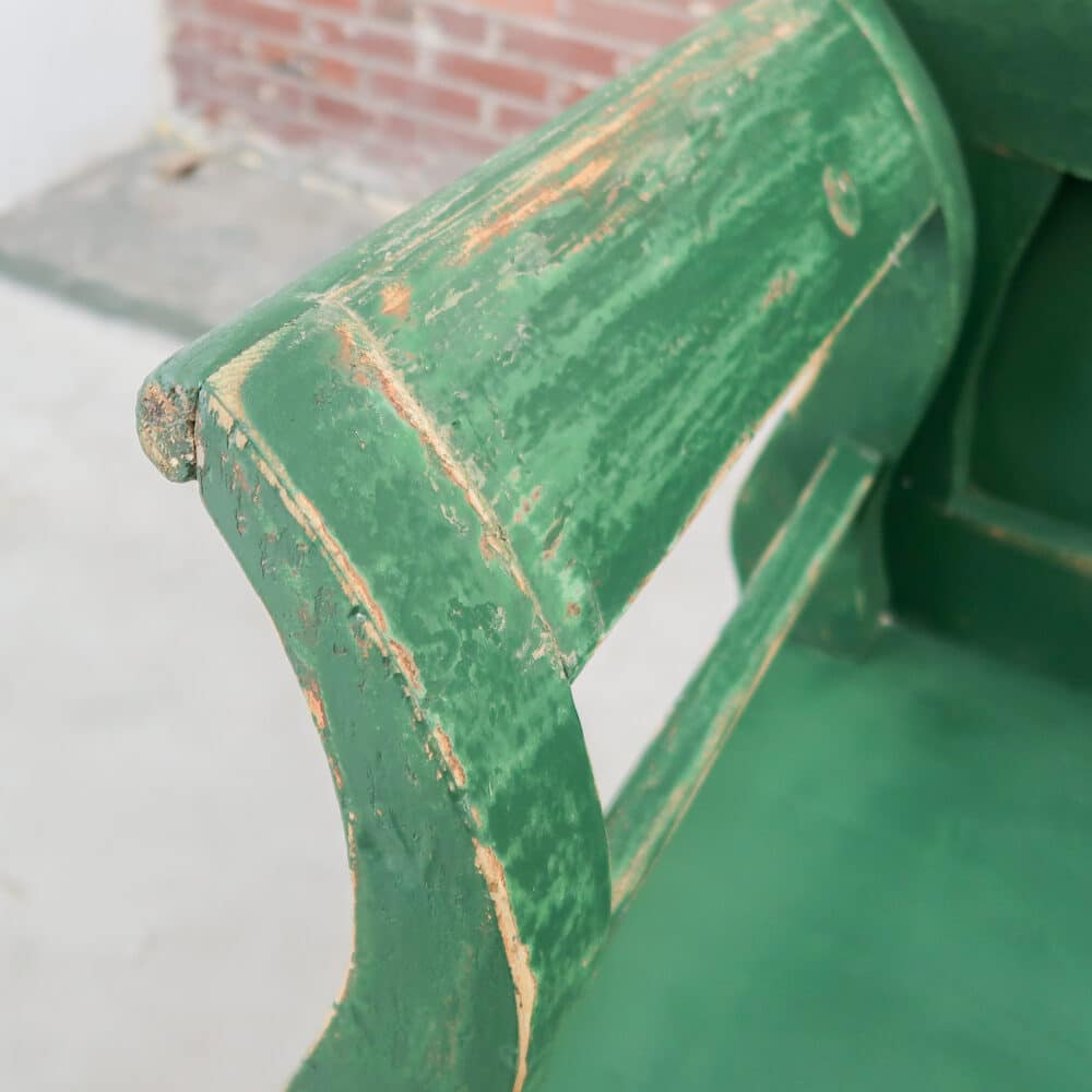 Brocante groene bank - Afbeelding 5