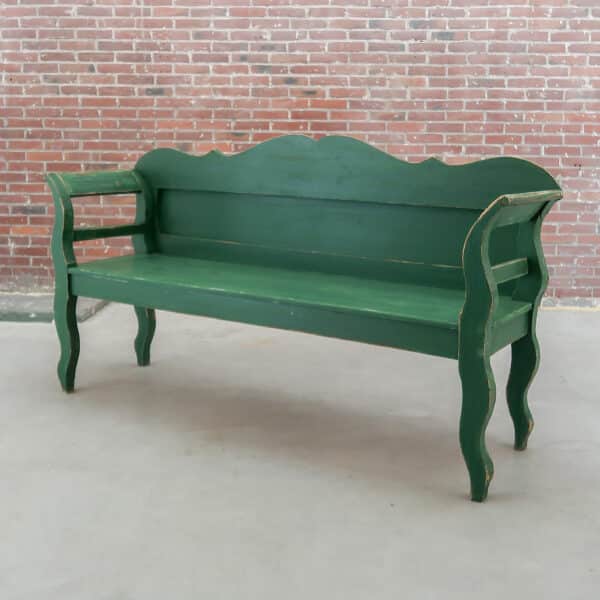 Brocante groene bank