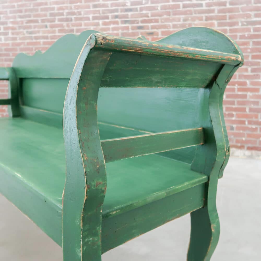 Brocante groene bank - Afbeelding 3