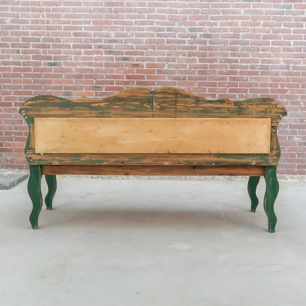 Brocante groene bank - Afbeelding 11