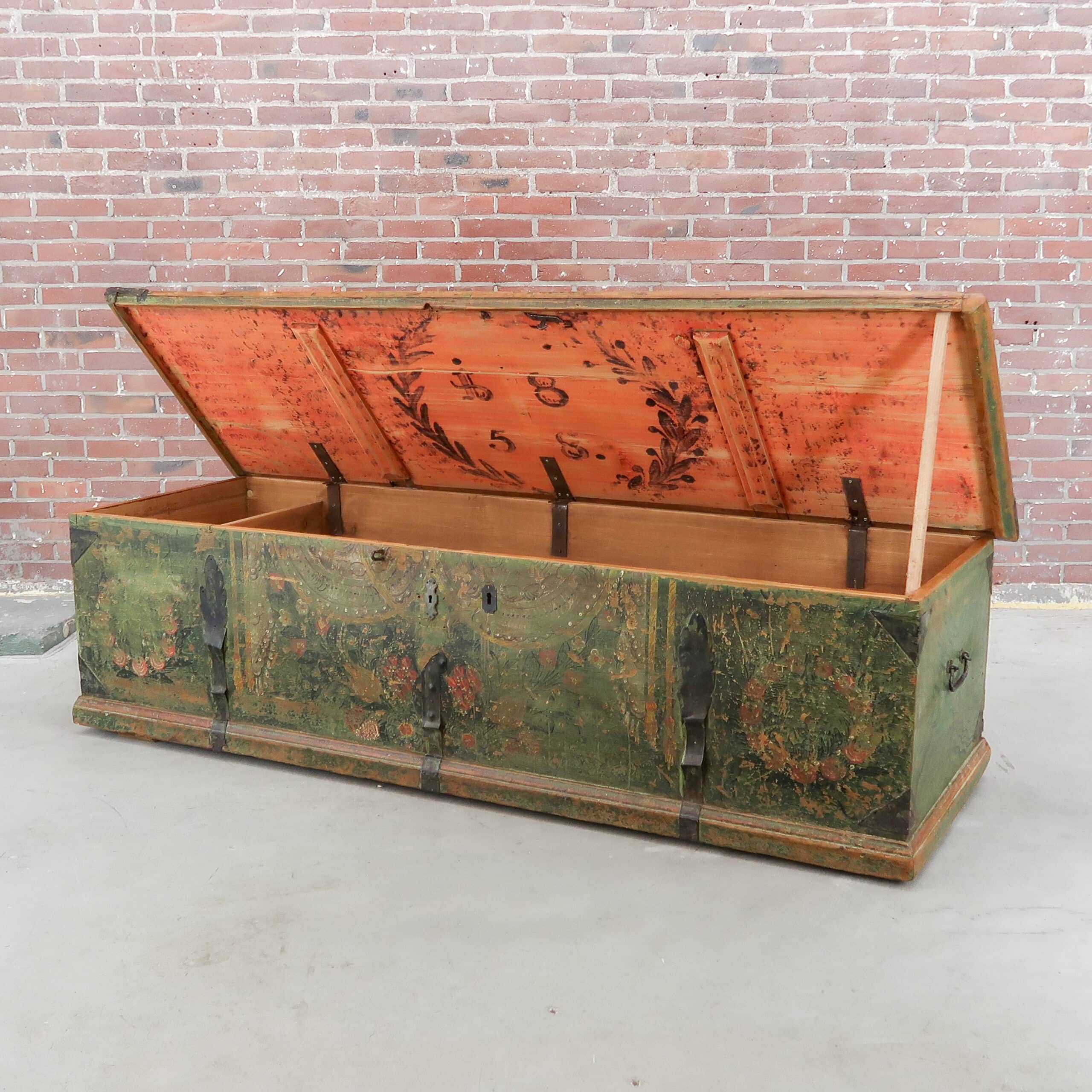 Grote antieke kist - Afbeelding 3