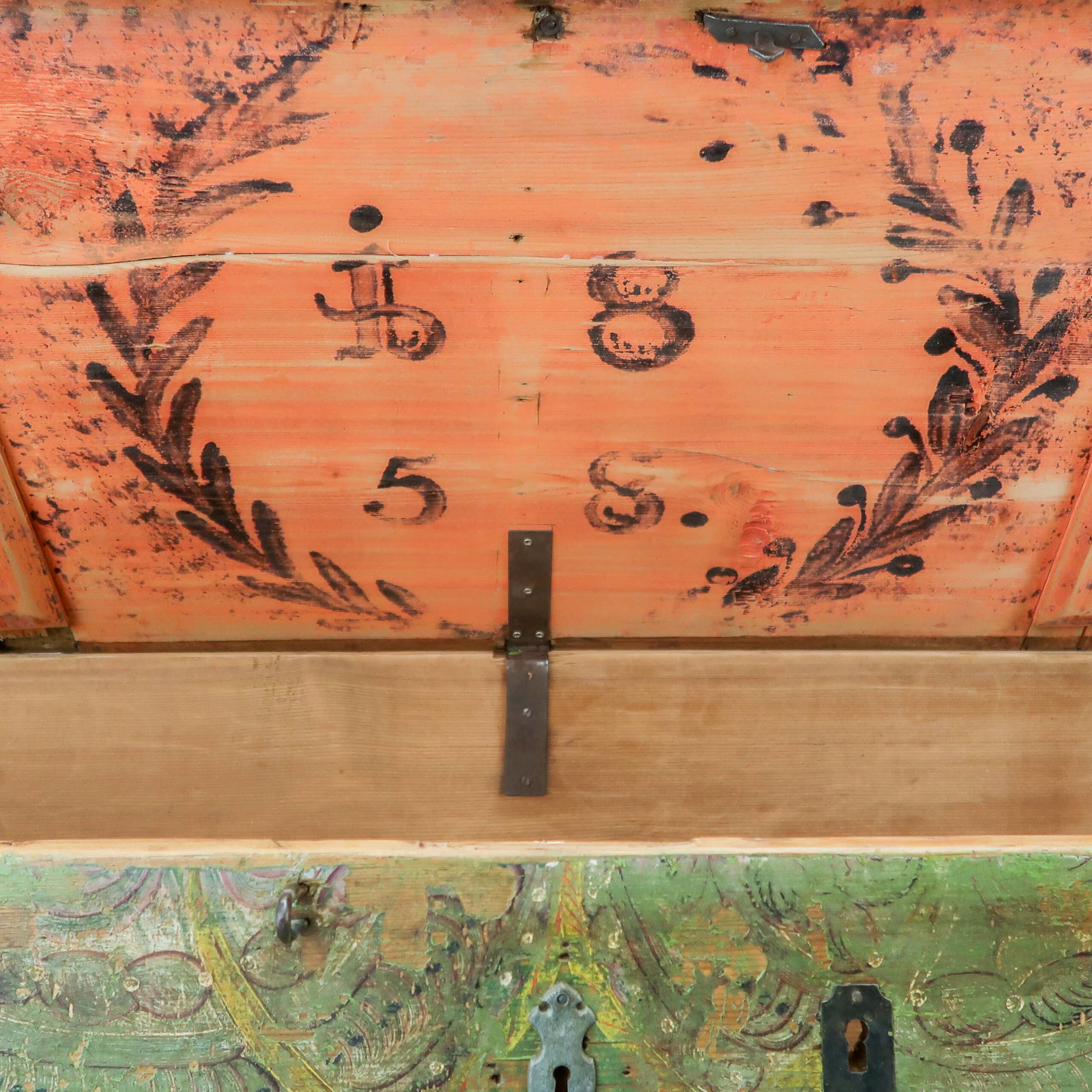 Grote antieke kist - Afbeelding 5