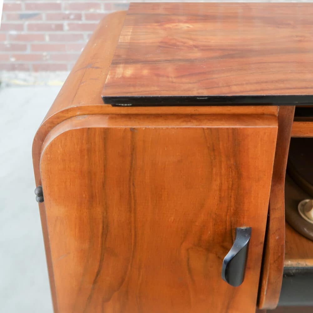 Art Deco platenkast met rolluik – Bild 8