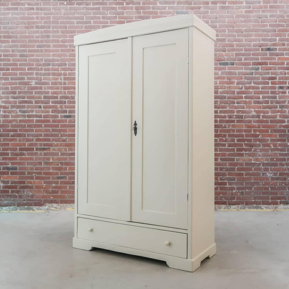 Brocante crème linnenkast - Afbeelding 8