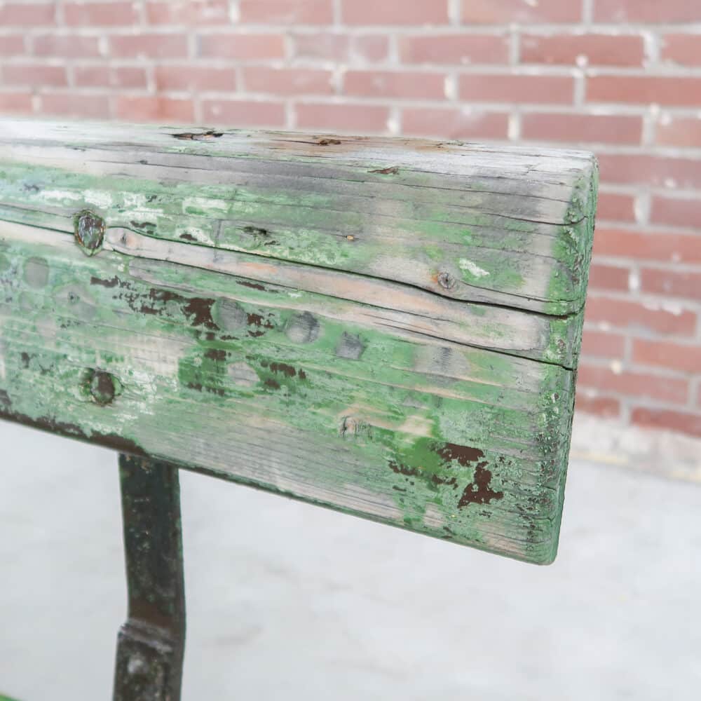 Groene brocante parkbank - Afbeelding 5