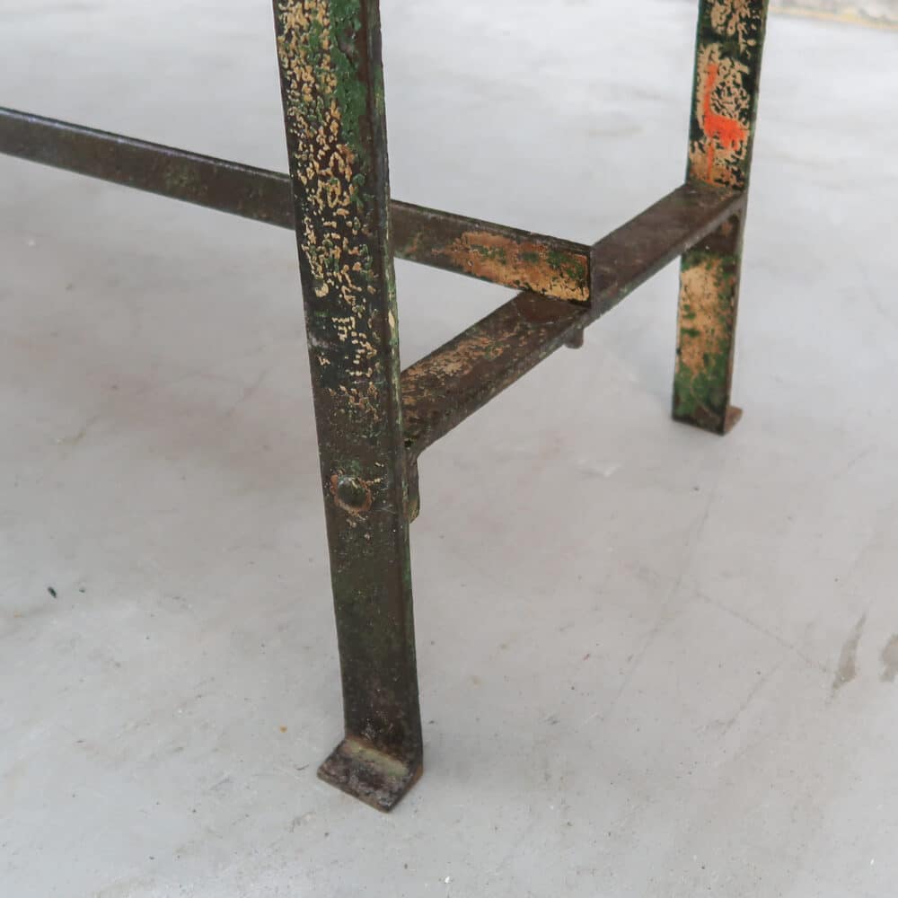 Groene brocante parkbank - Afbeelding 9