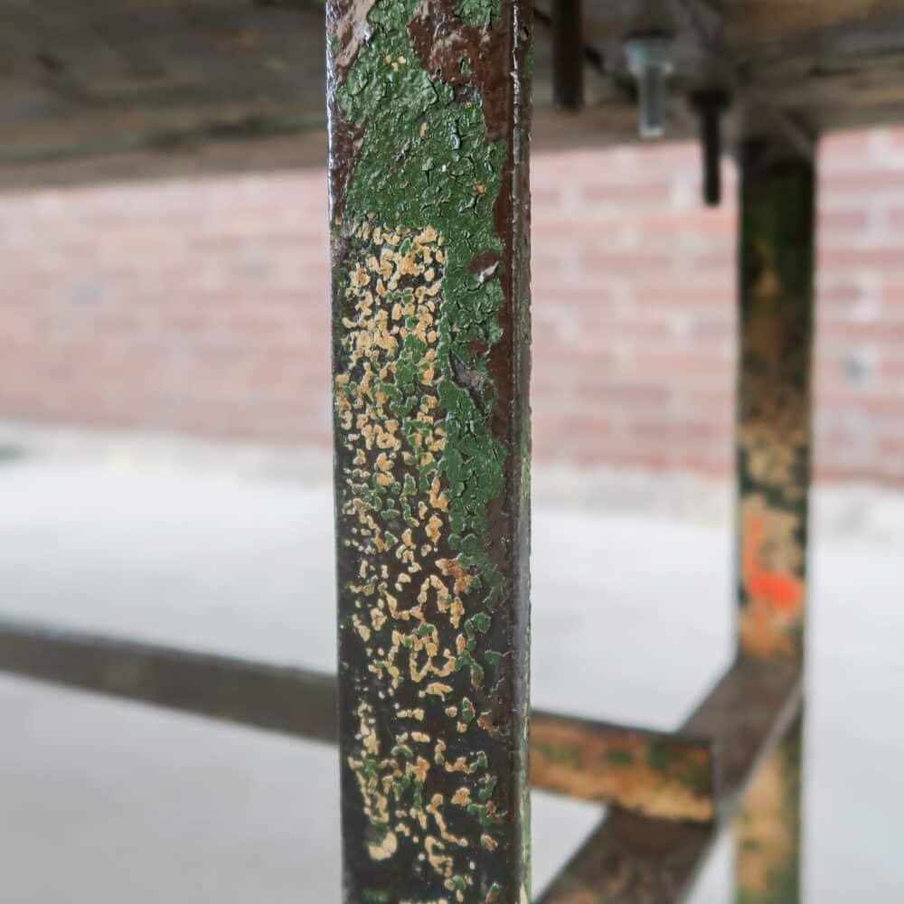 Groene brocante parkbank - Afbeelding 8