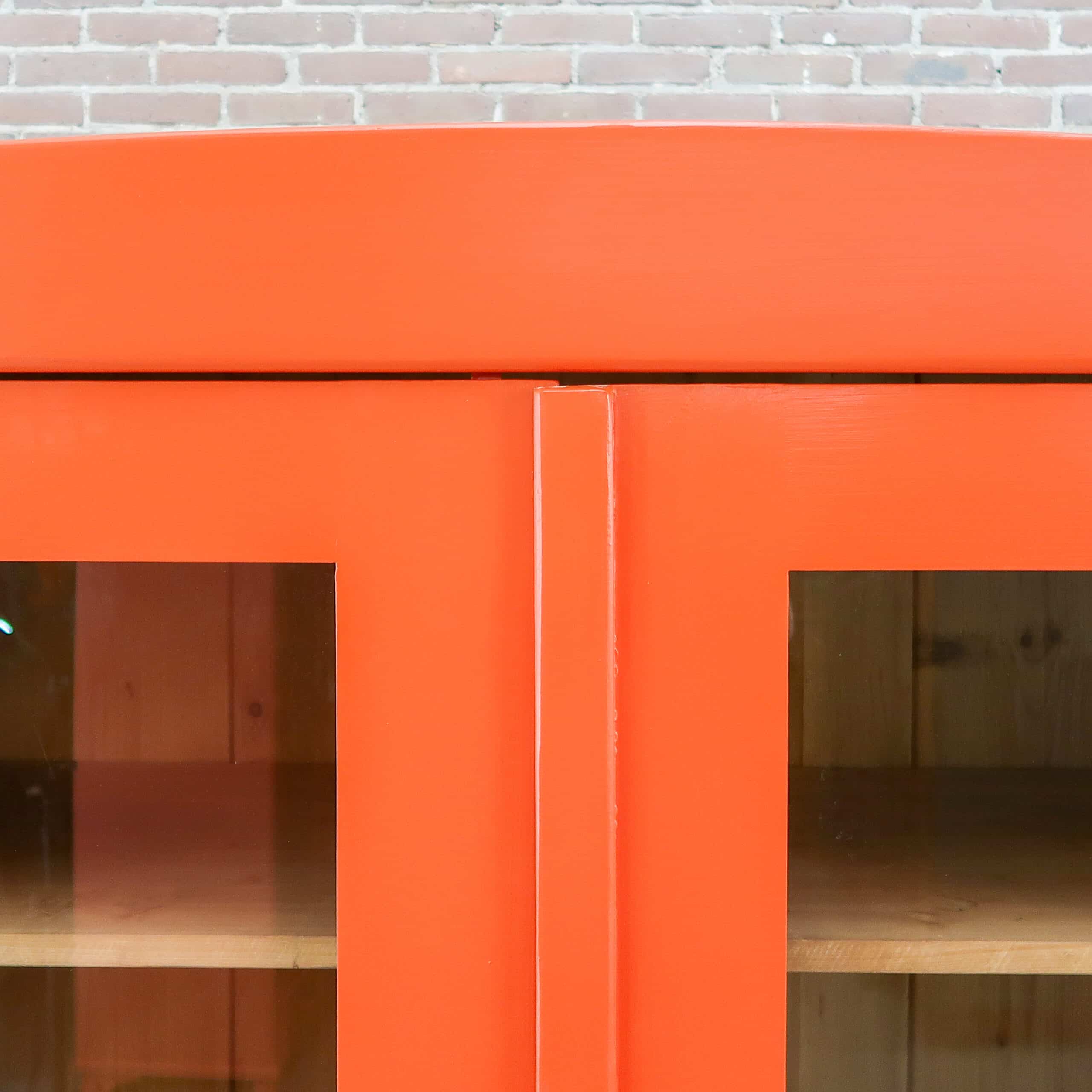 Terra oranje vitrinekast - Afbeelding 3