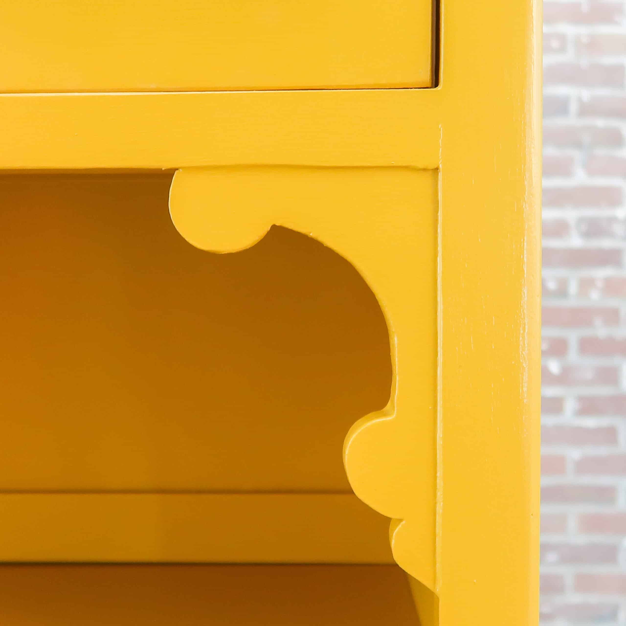 Brocante gele buffetkast - Afbeelding 4