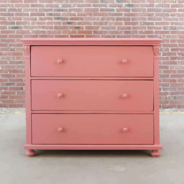 Brocante roze dressoir