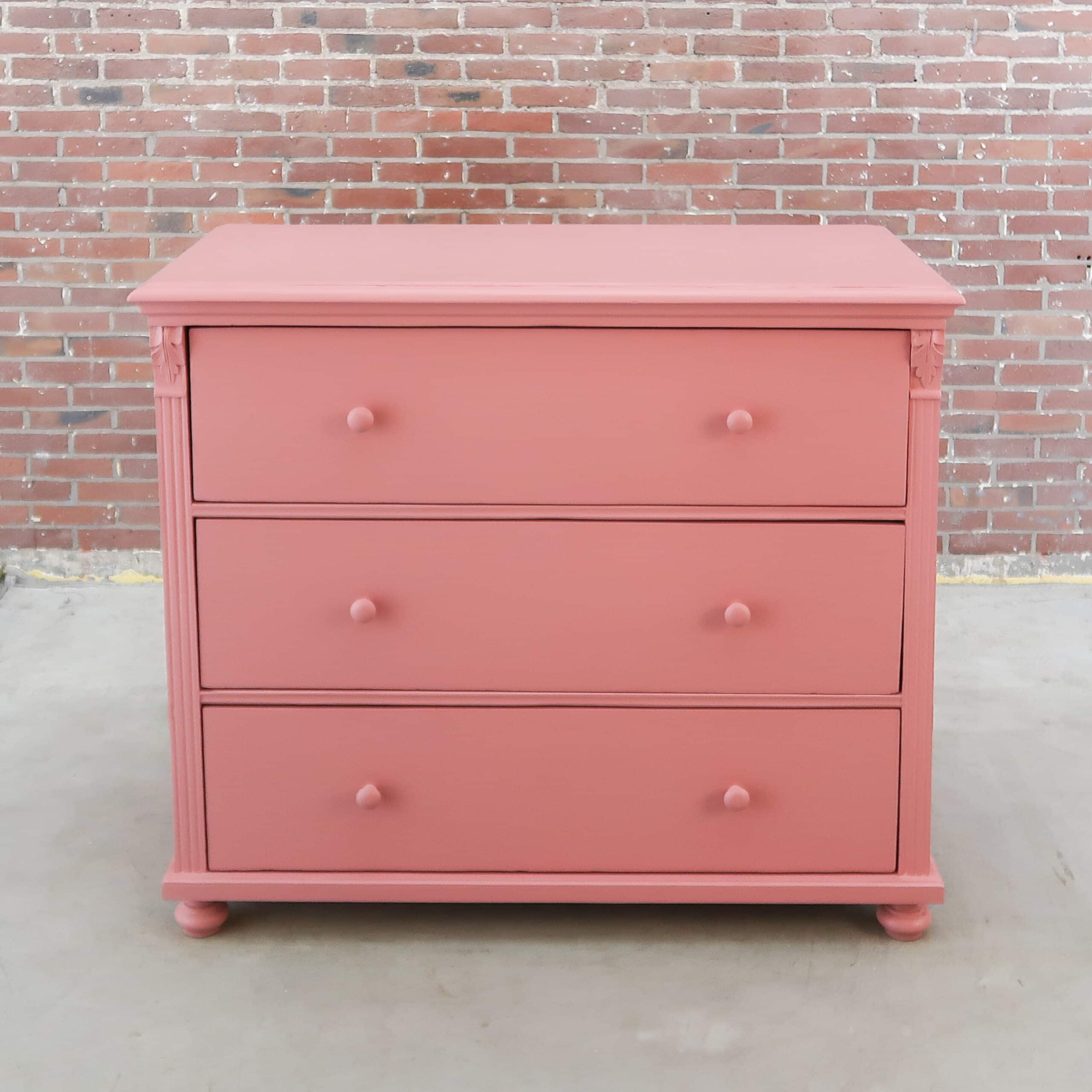 Brocante roze dressoir - Afbeelding 2