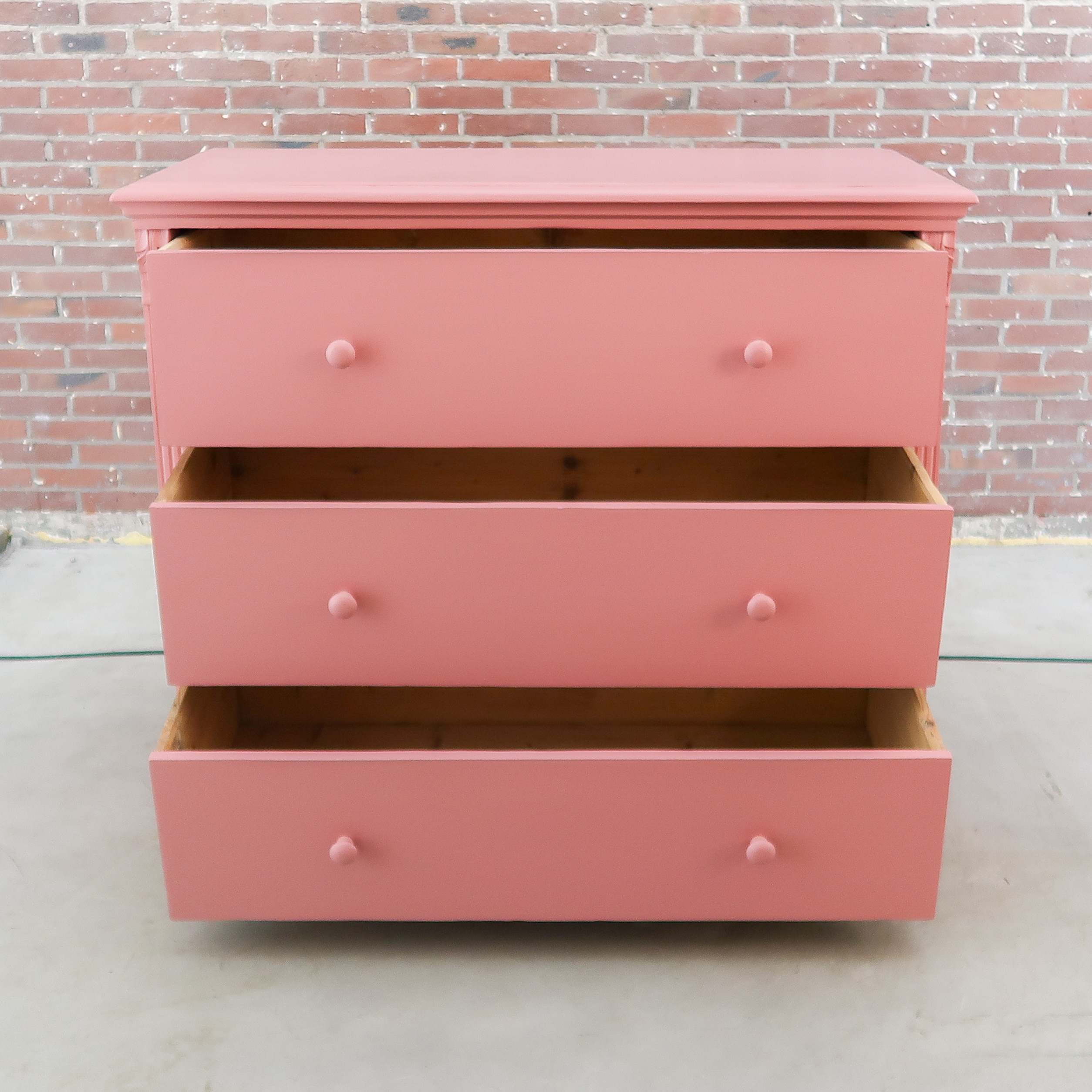 Brocante roze dressoir - Afbeelding 3
