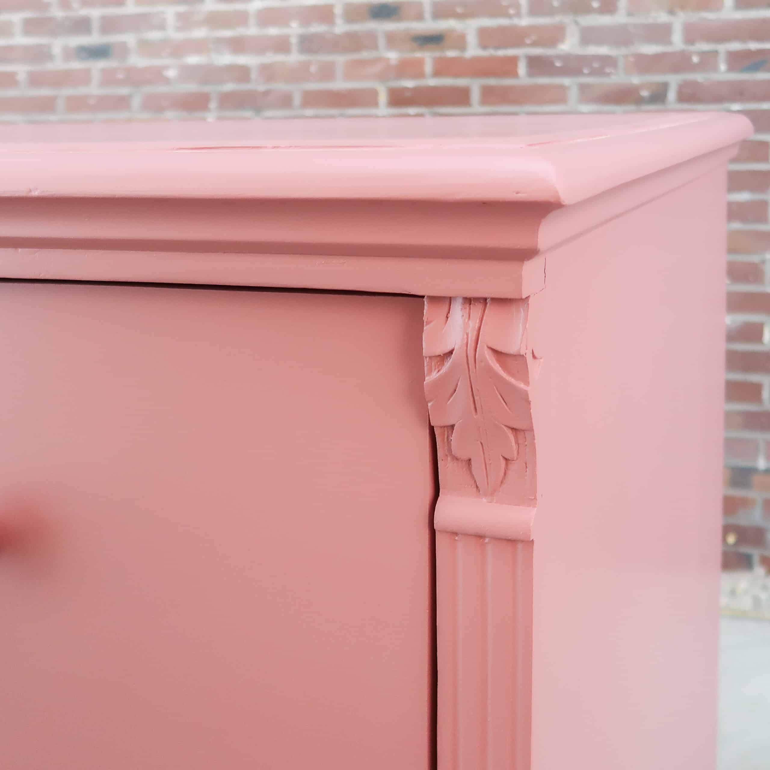 Brocante roze dressoir - Afbeelding 4