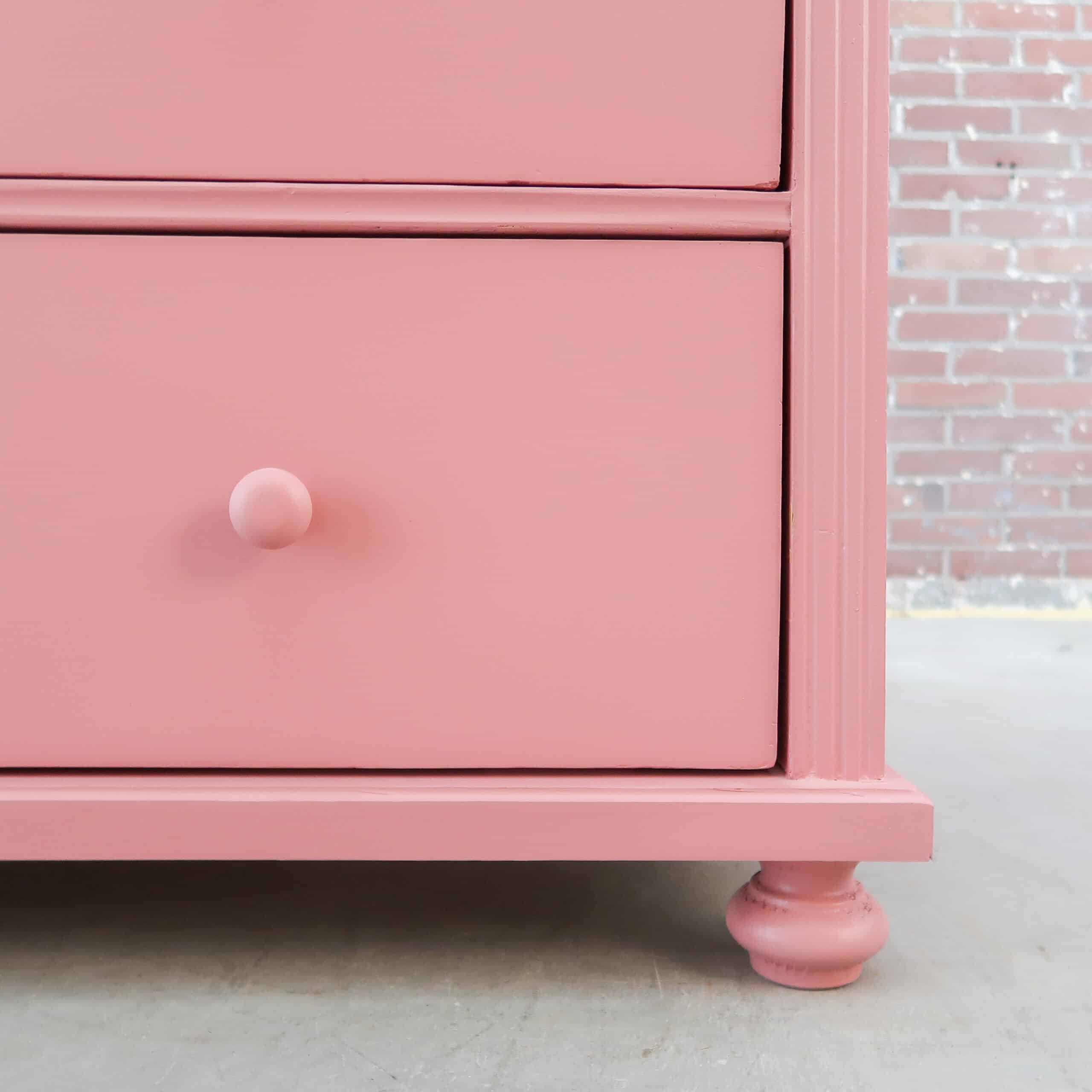 Brocante roze dressoir - Afbeelding 6