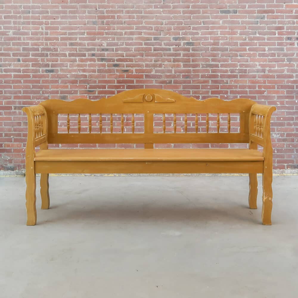 Brocante houten bank