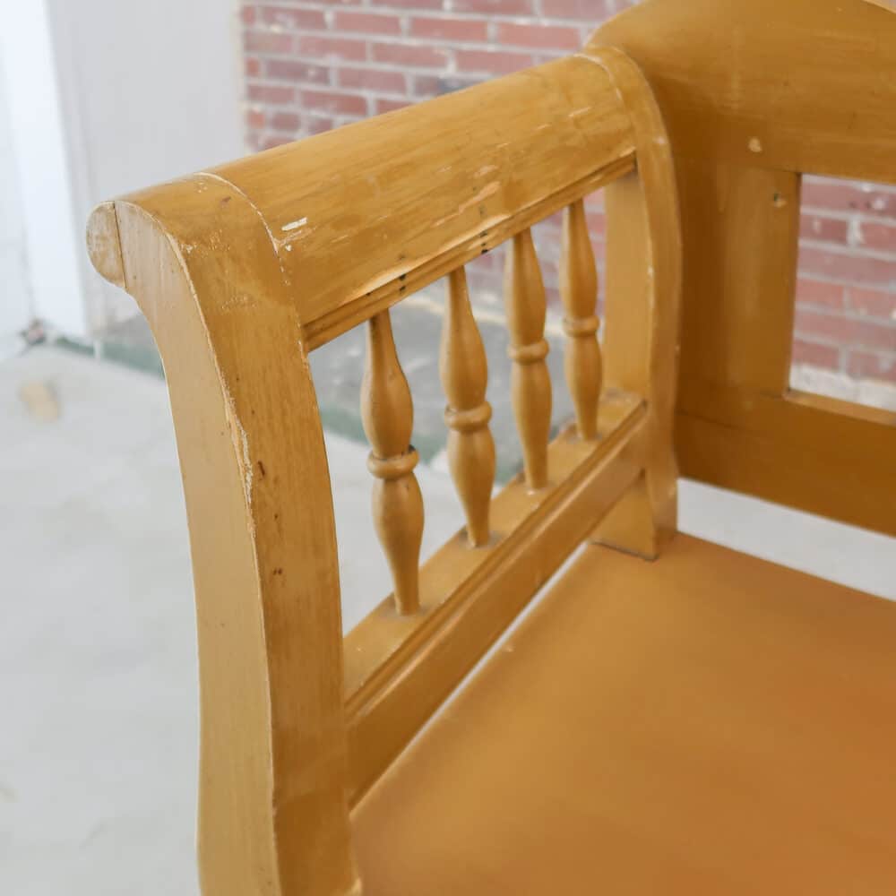 Brocante houten bank – Bild 5