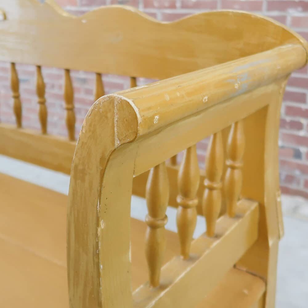Brocante houten bank – Bild 6