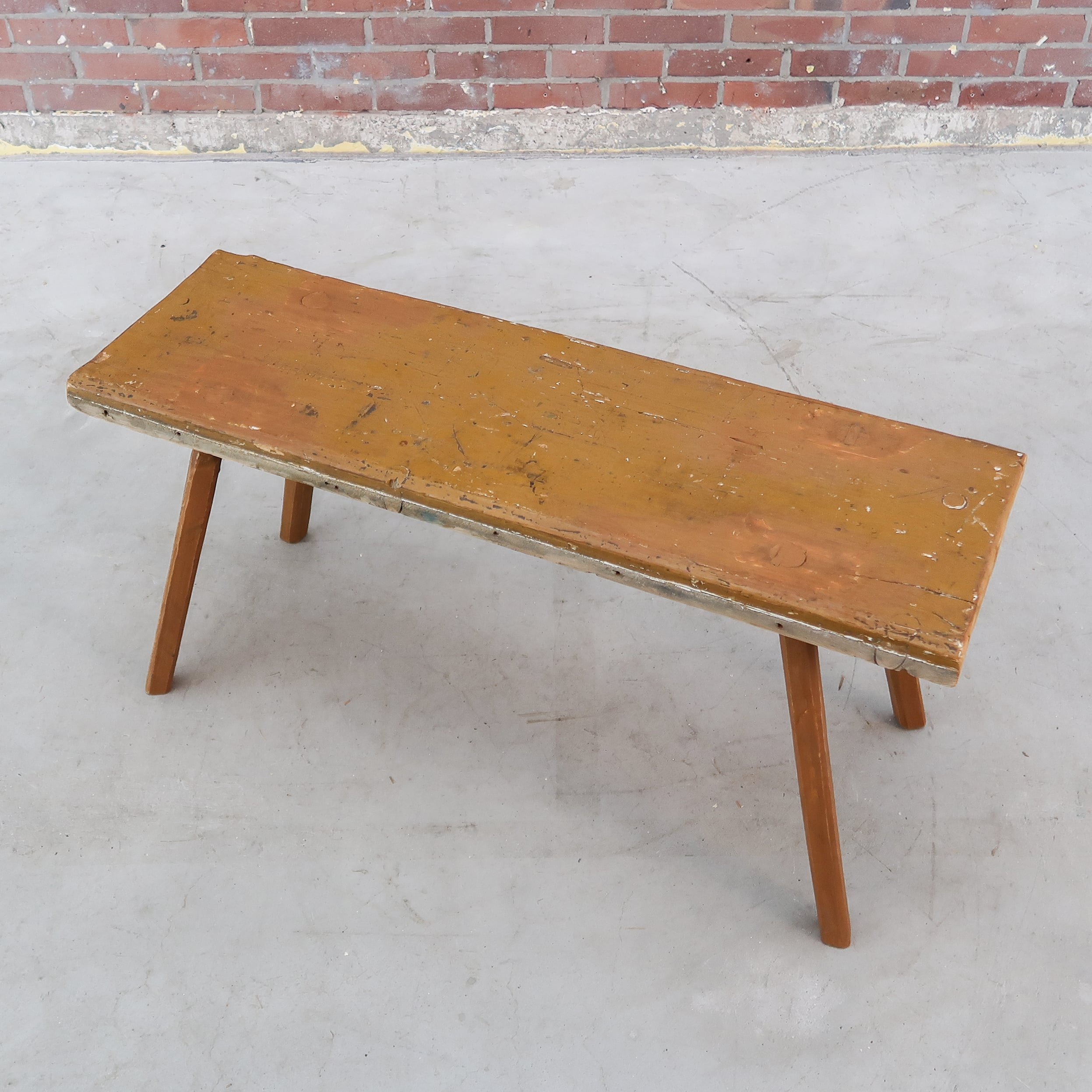 Brocante houten bankje – Bild 2