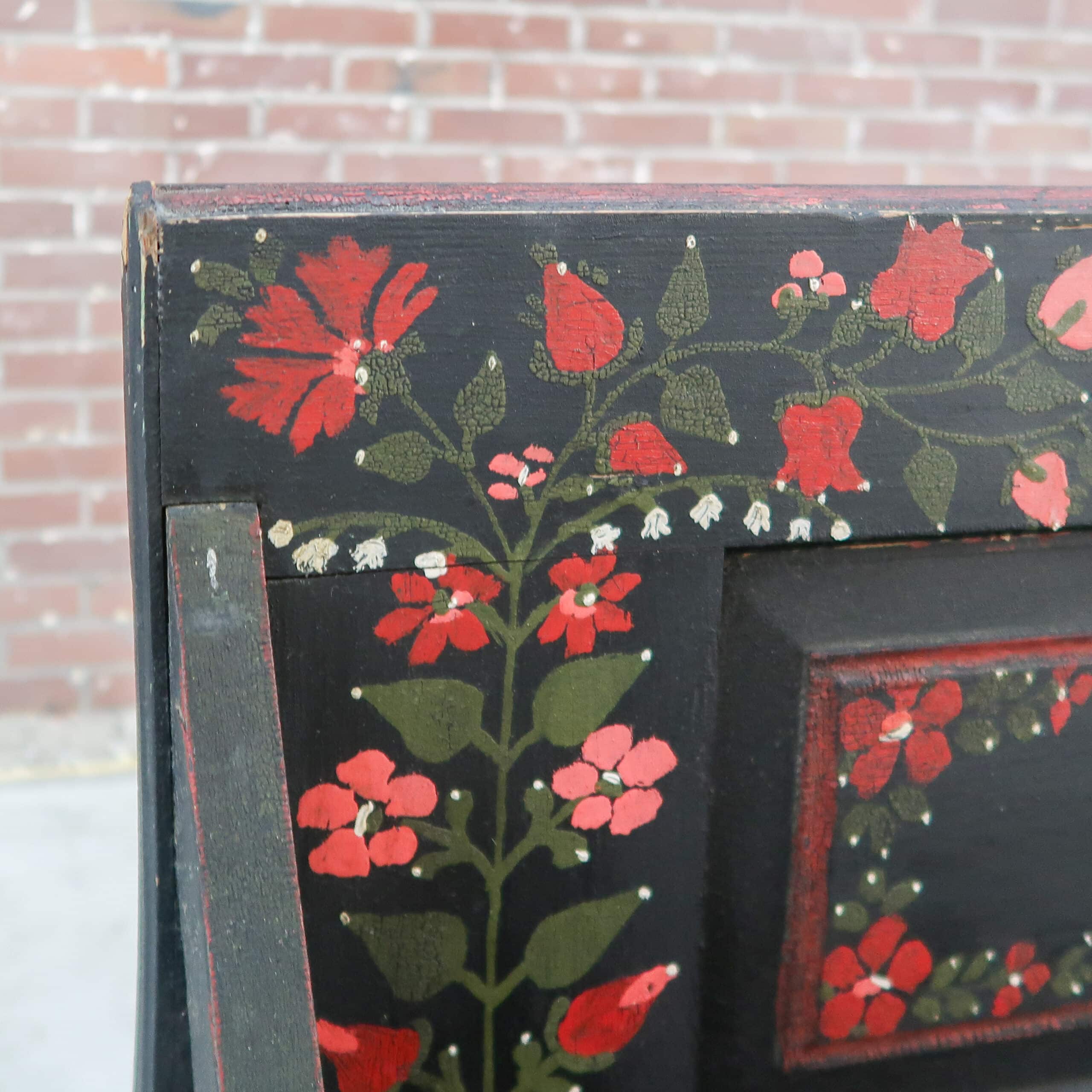 Handbeschilderde antieke bank – Bild 4