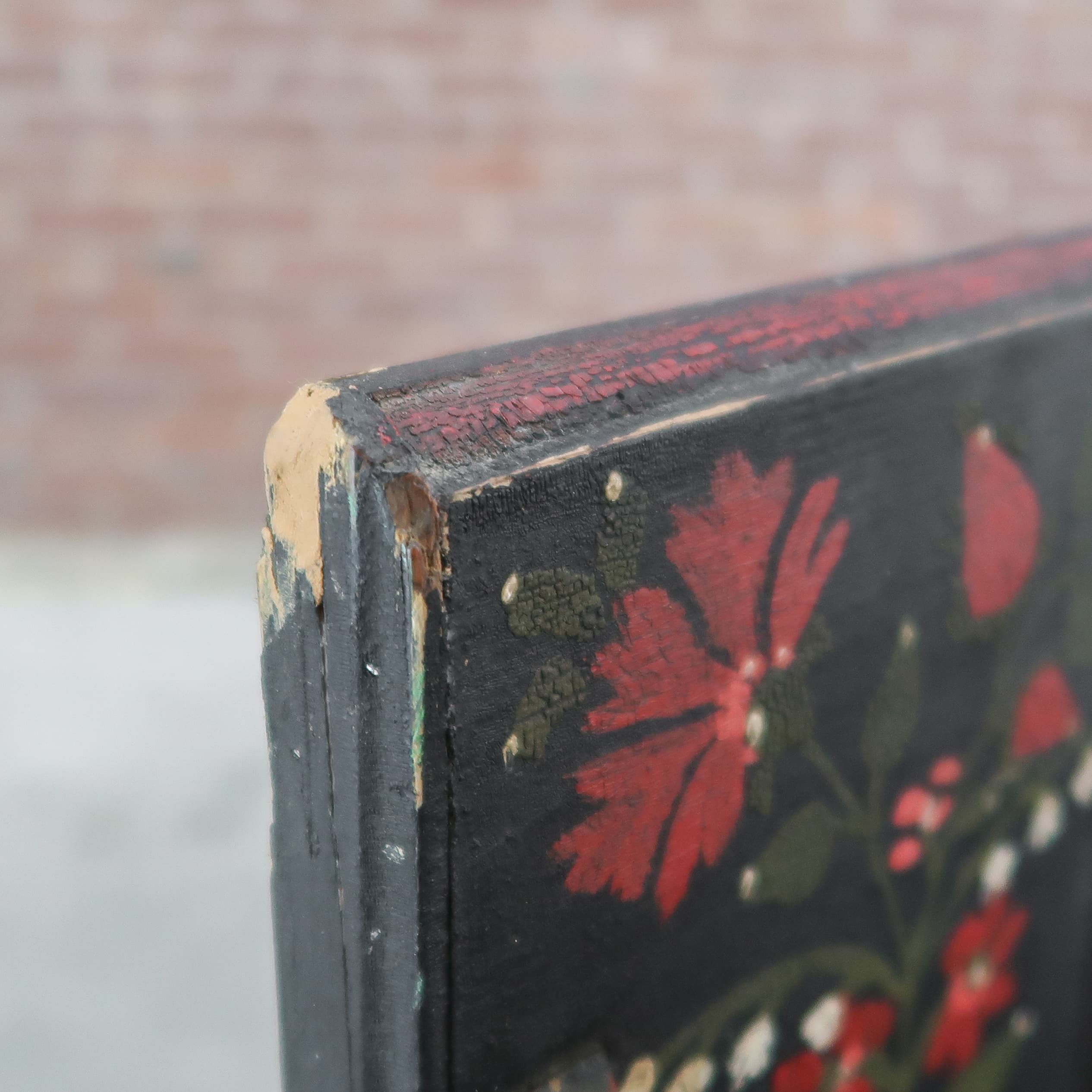 Handbeschilderde antieke bank – Bild 6