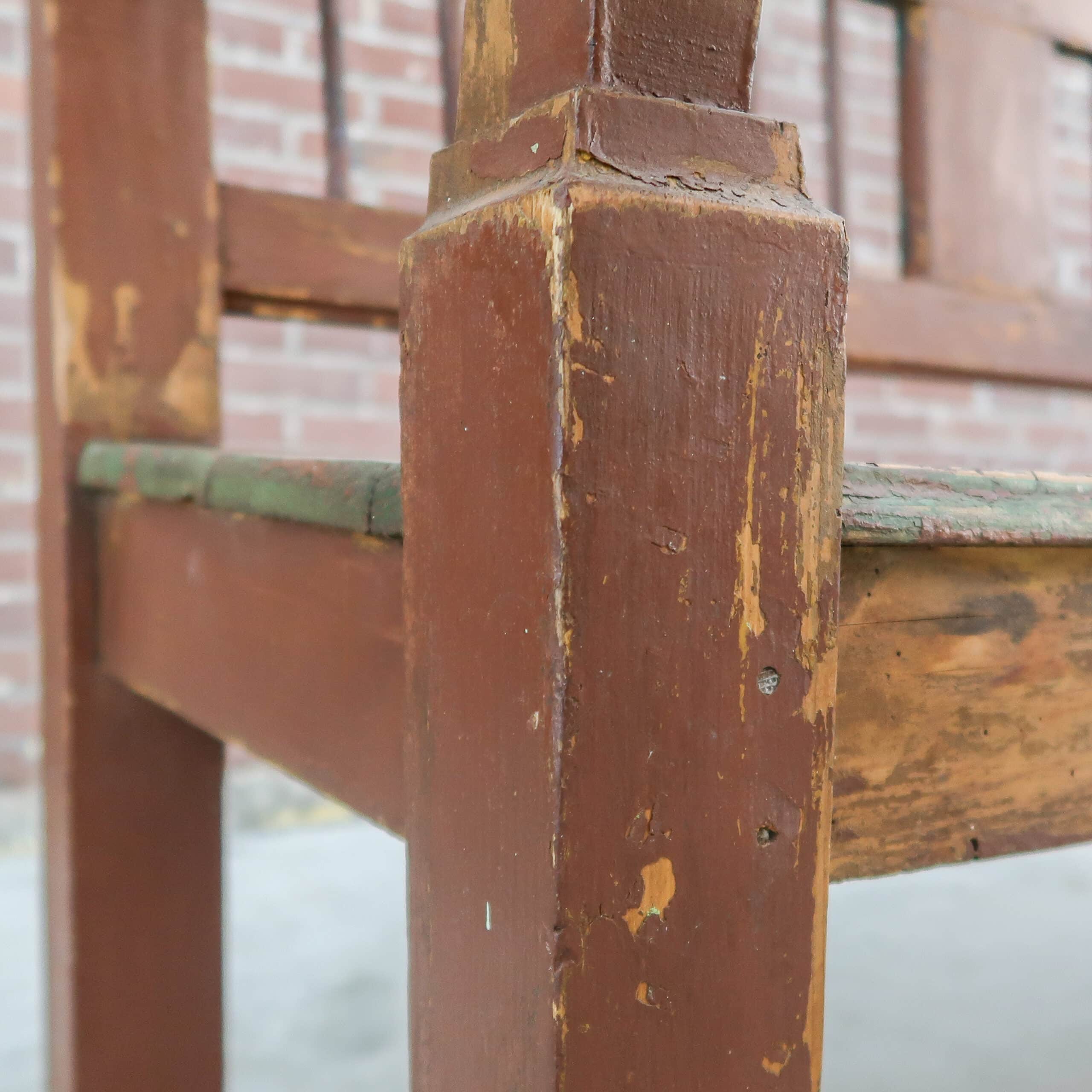 Brocante houten bank – Bild 9