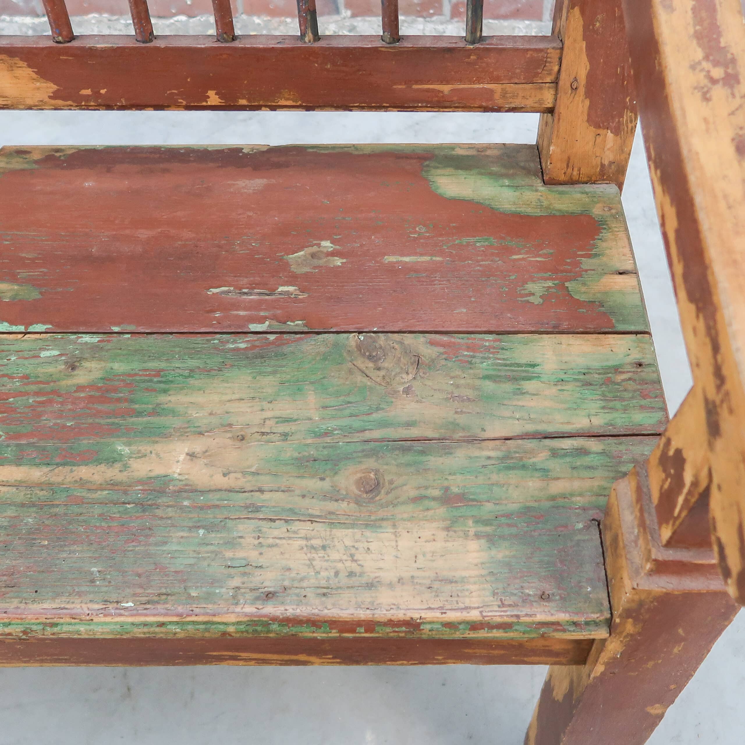 Brocante houten bank – Bild 7