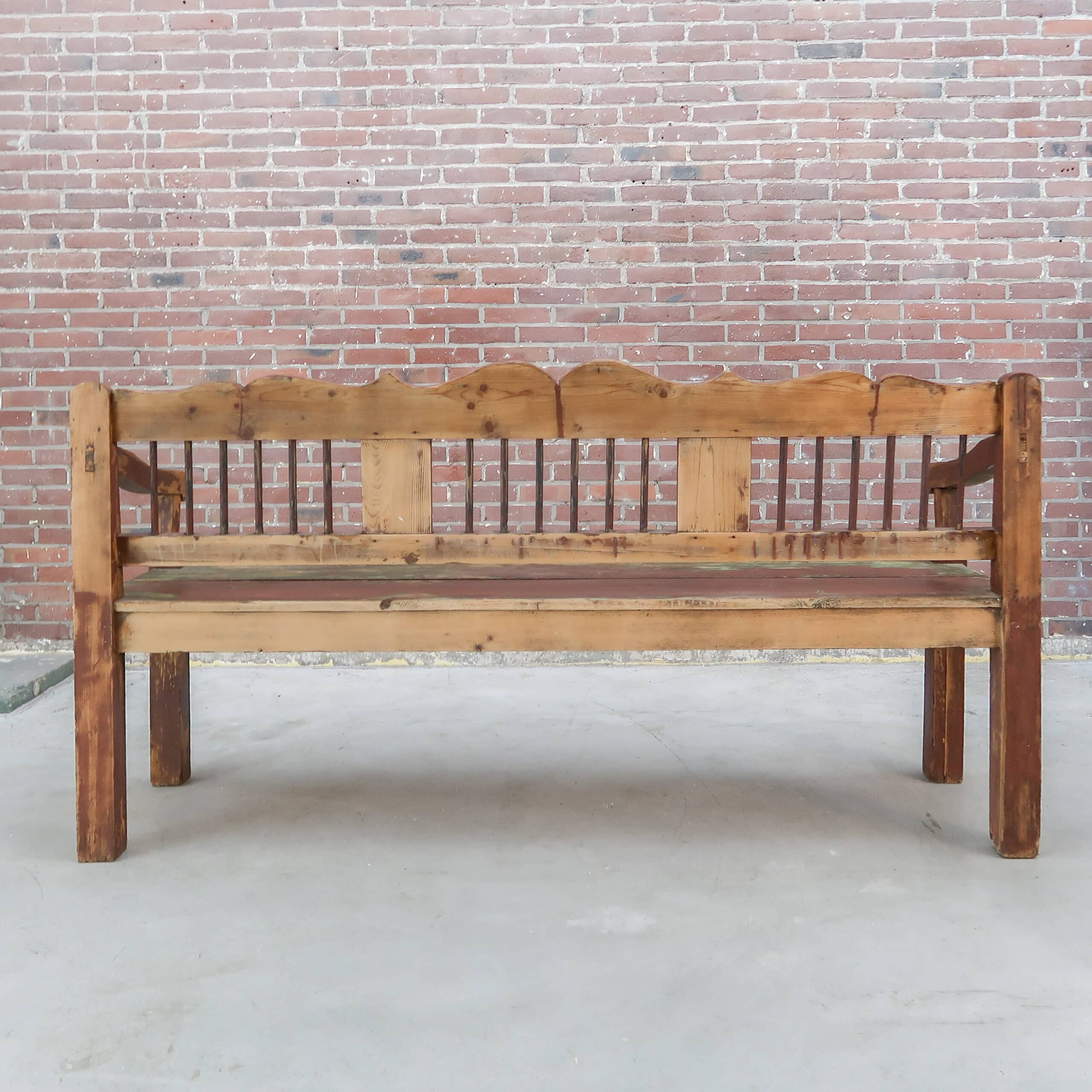 Brocante houten bank – Bild 13