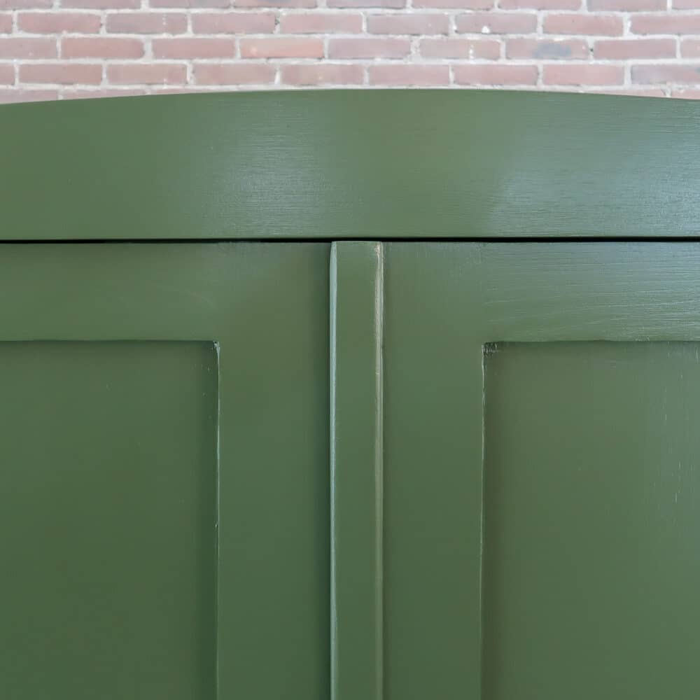Brocante groene linnenkast - Afbeelding 3