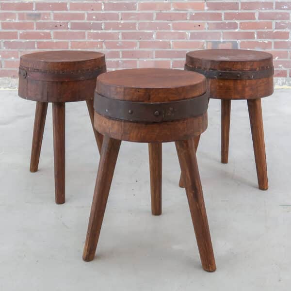 Authentiek boomstam krukje