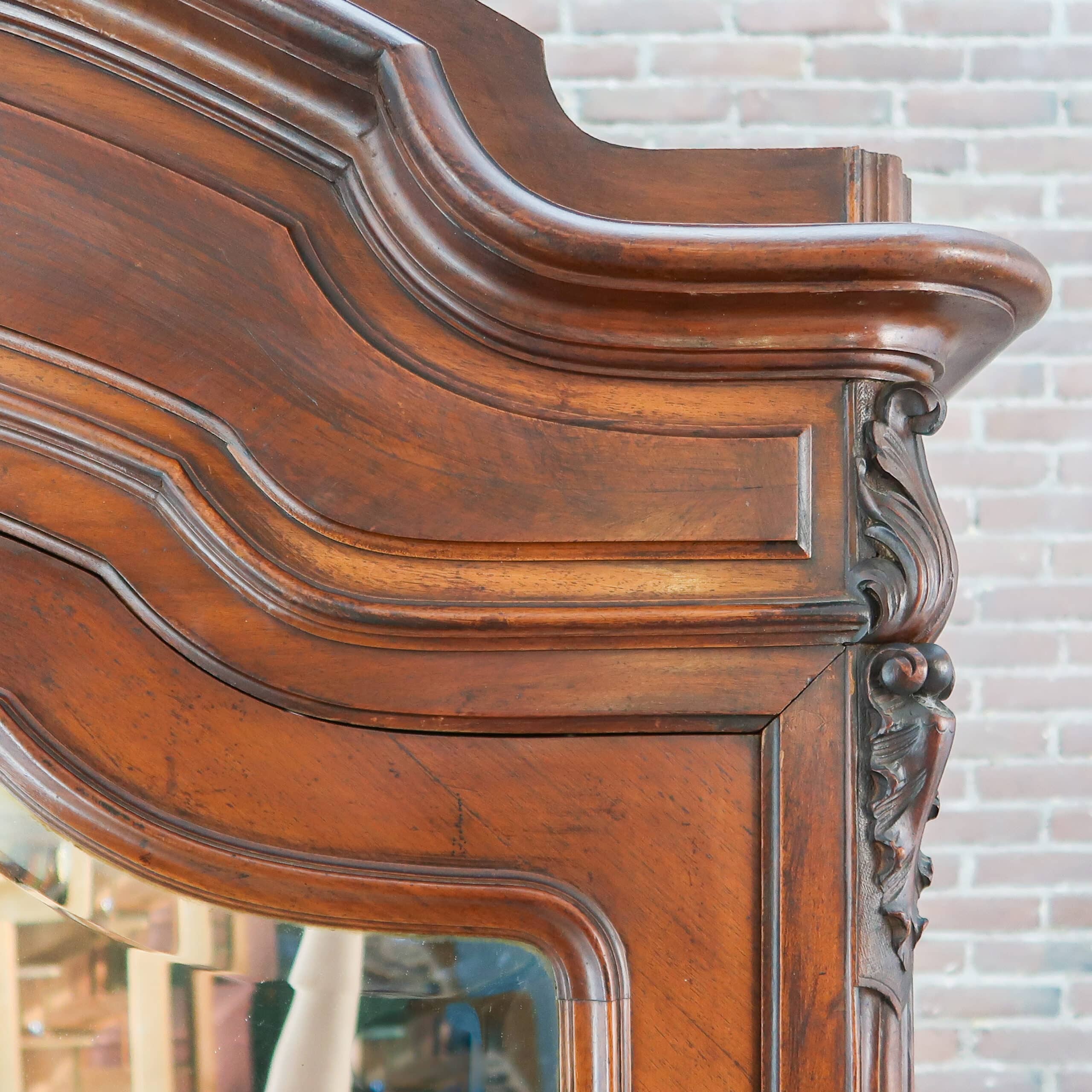 Antieke spiegelkast - demontabel - Afbeelding 7