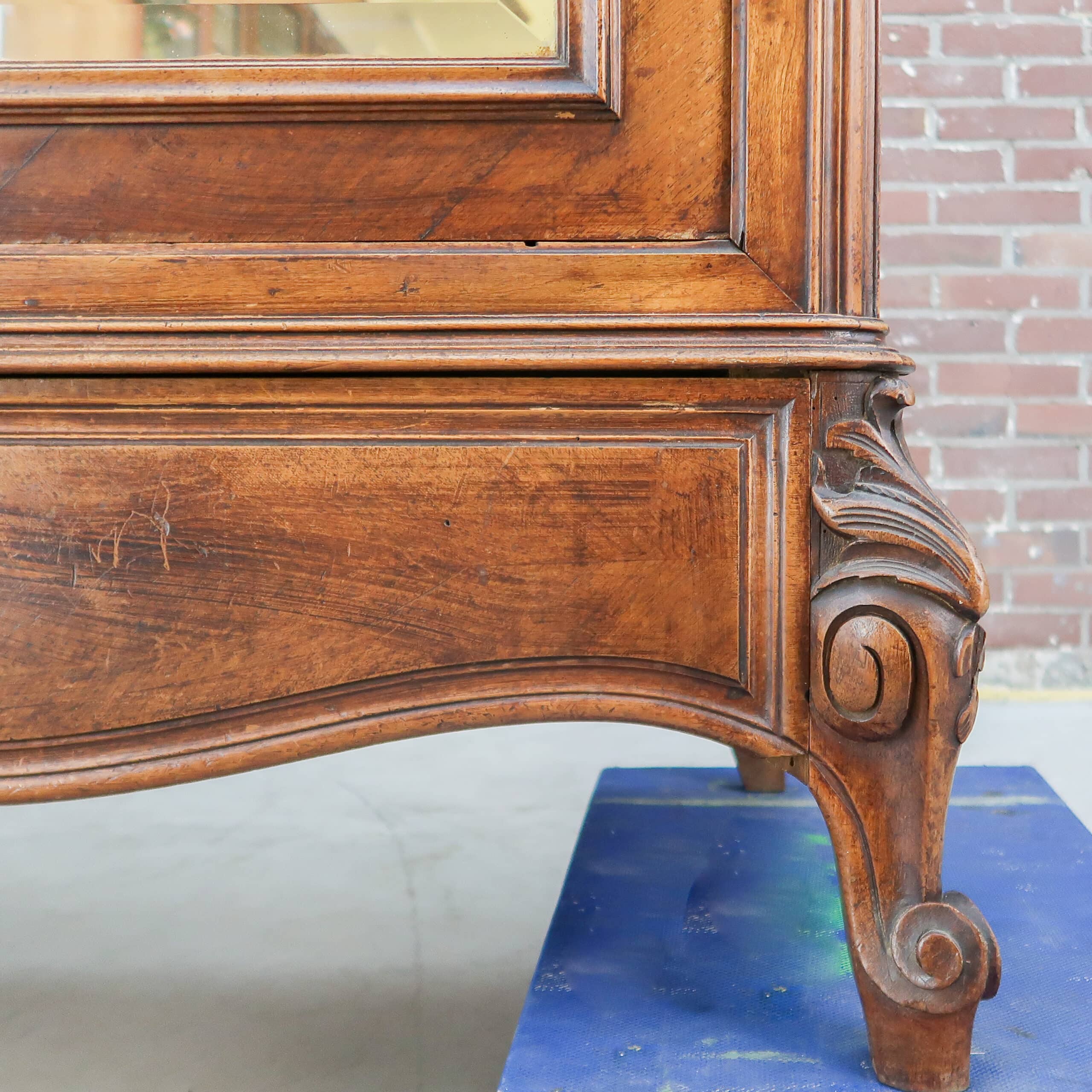 Antieke spiegelkast - demontabel - Afbeelding 11