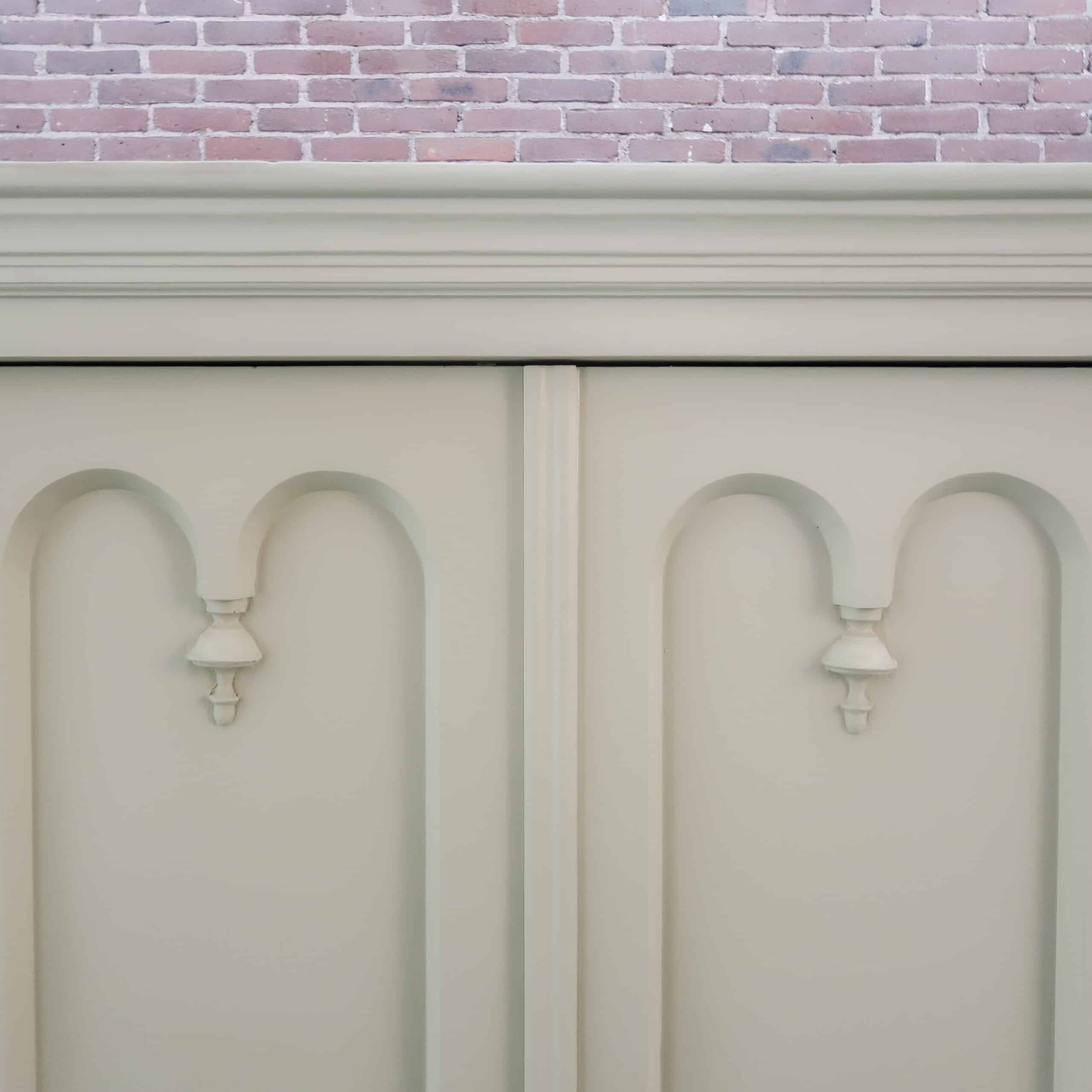 Brocante crème linnenkast - Afbeelding 3