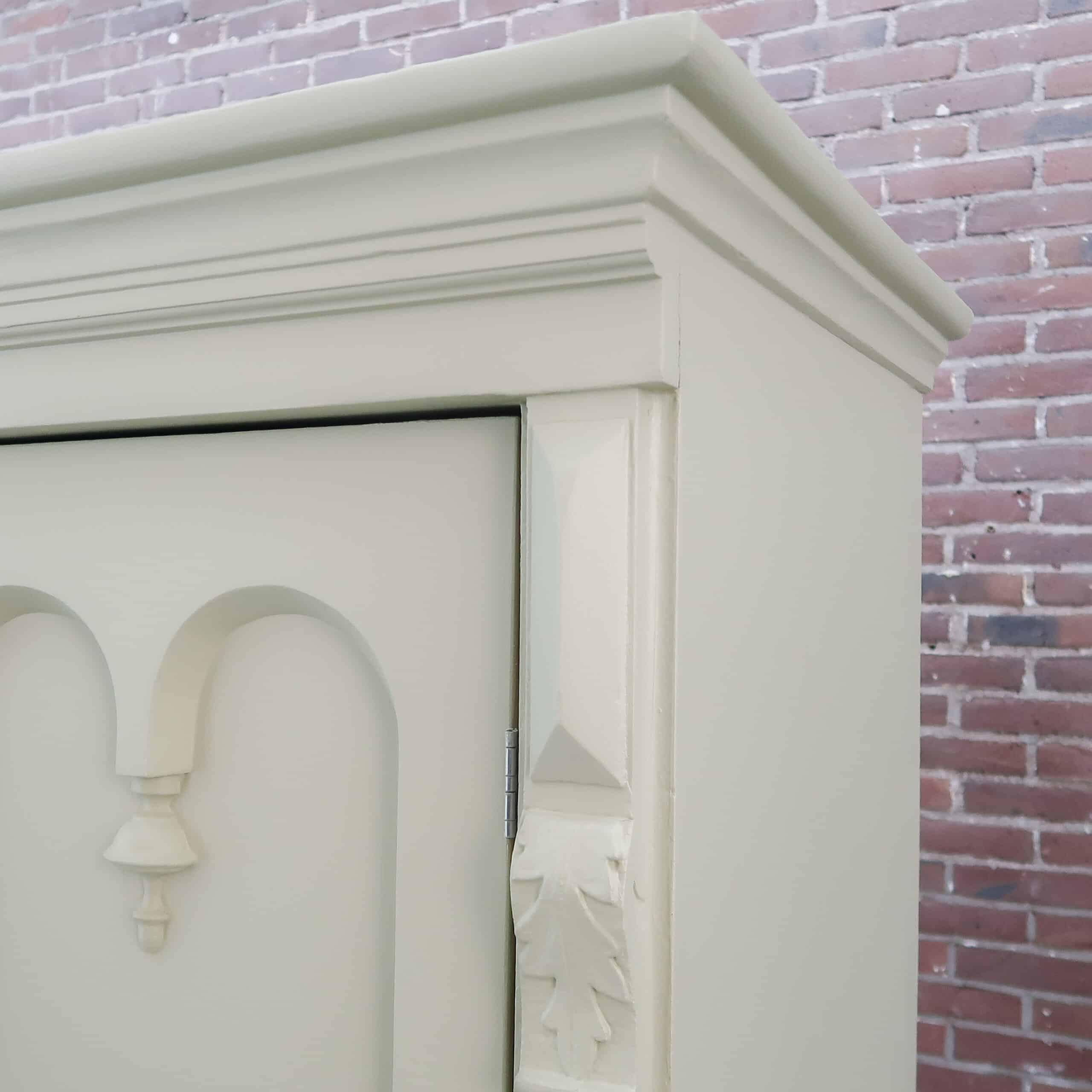 Brocante crème linnenkast - Afbeelding 4