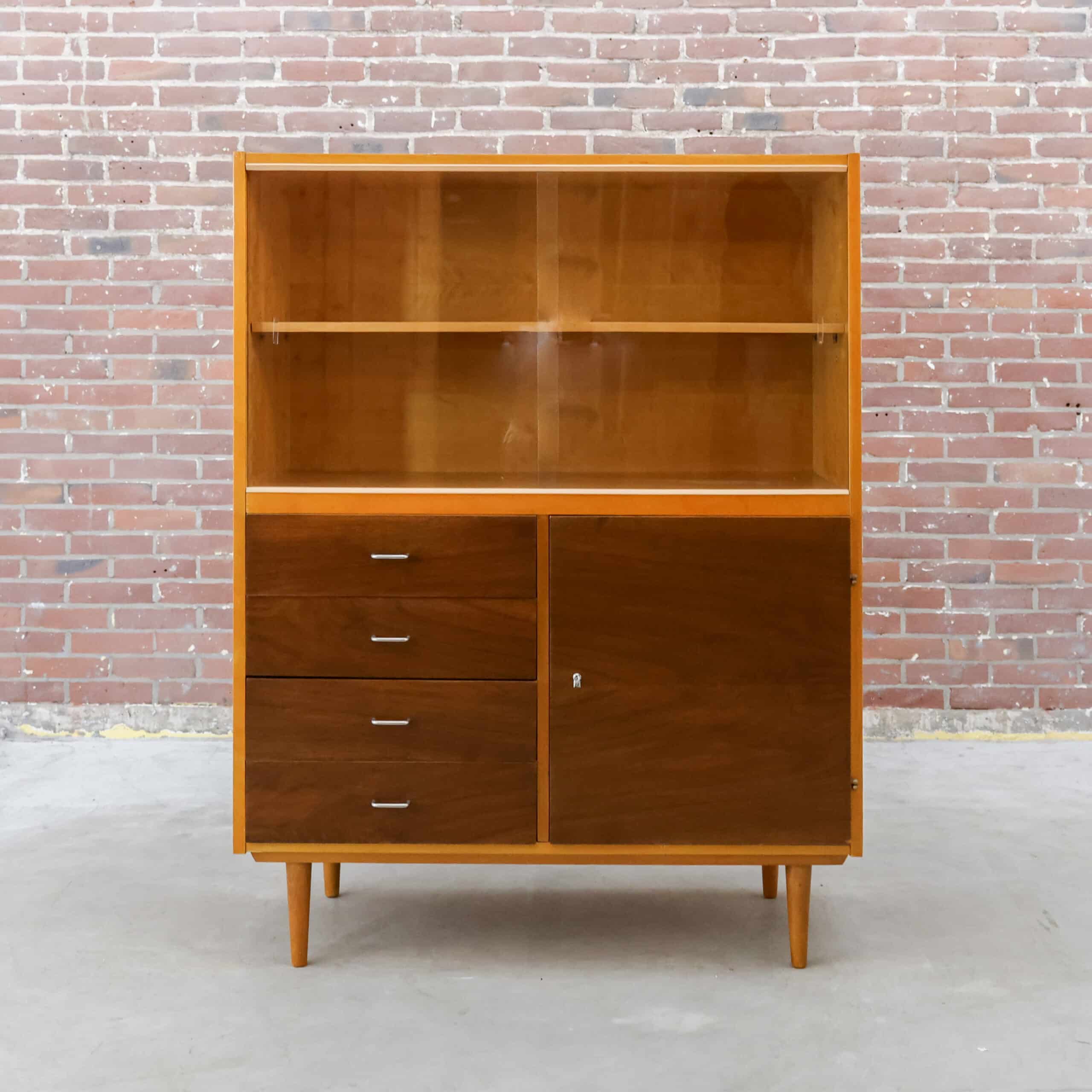 Vintage vitrinekast - Afbeelding 2