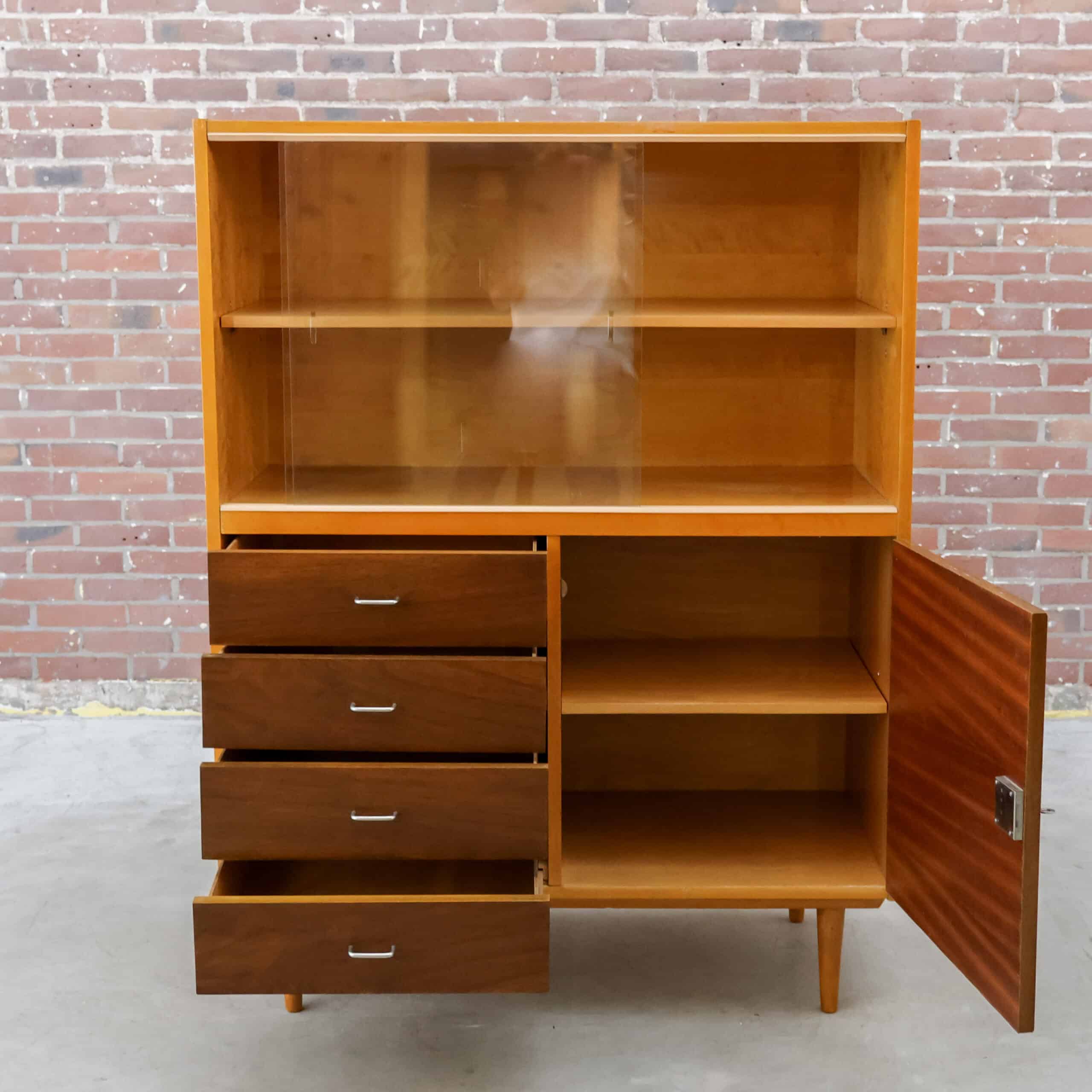 Vintage vitrinekast - Afbeelding 3