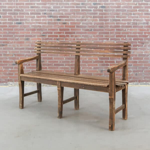 Brocante houten bank