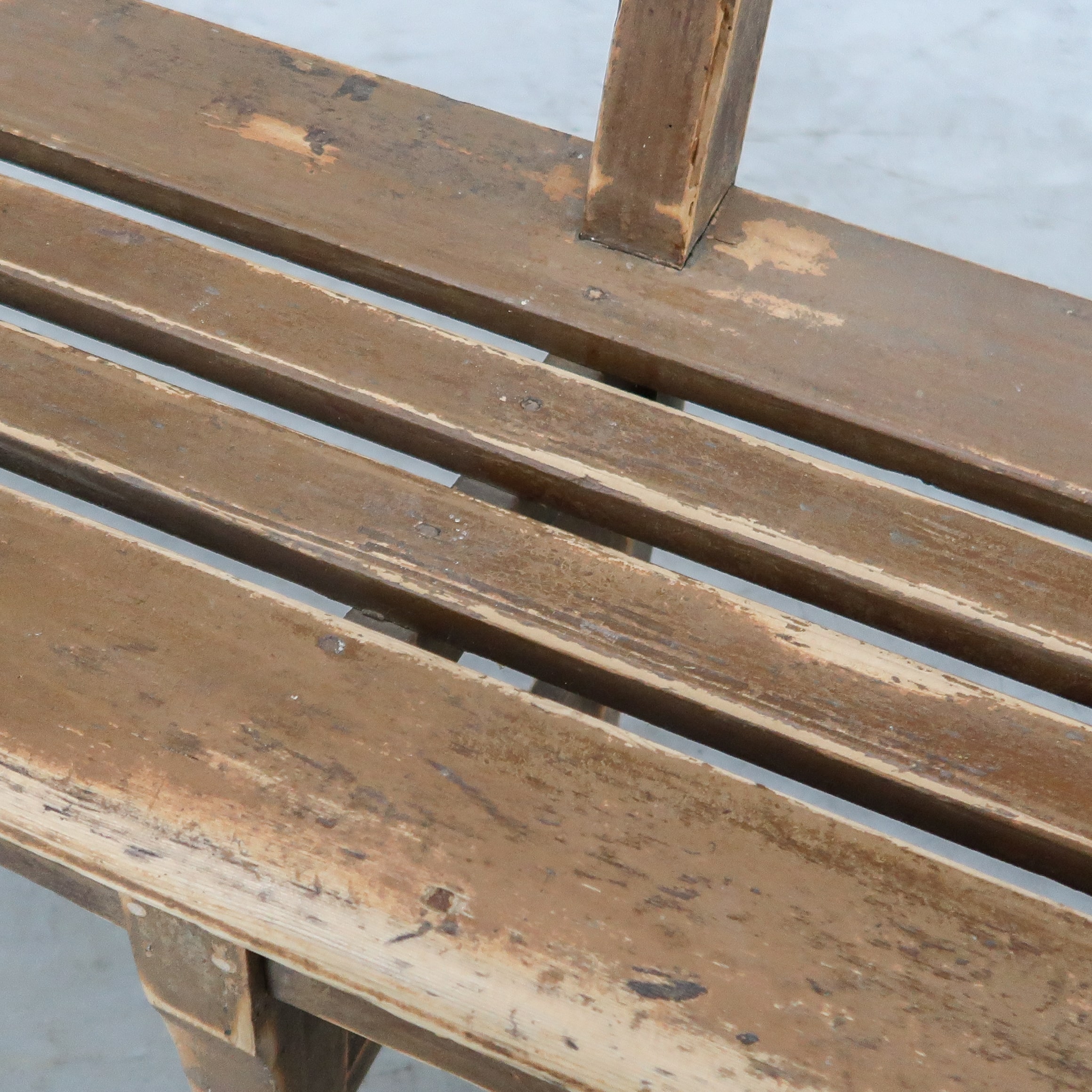 Brocante houten bank - Afbeelding 5